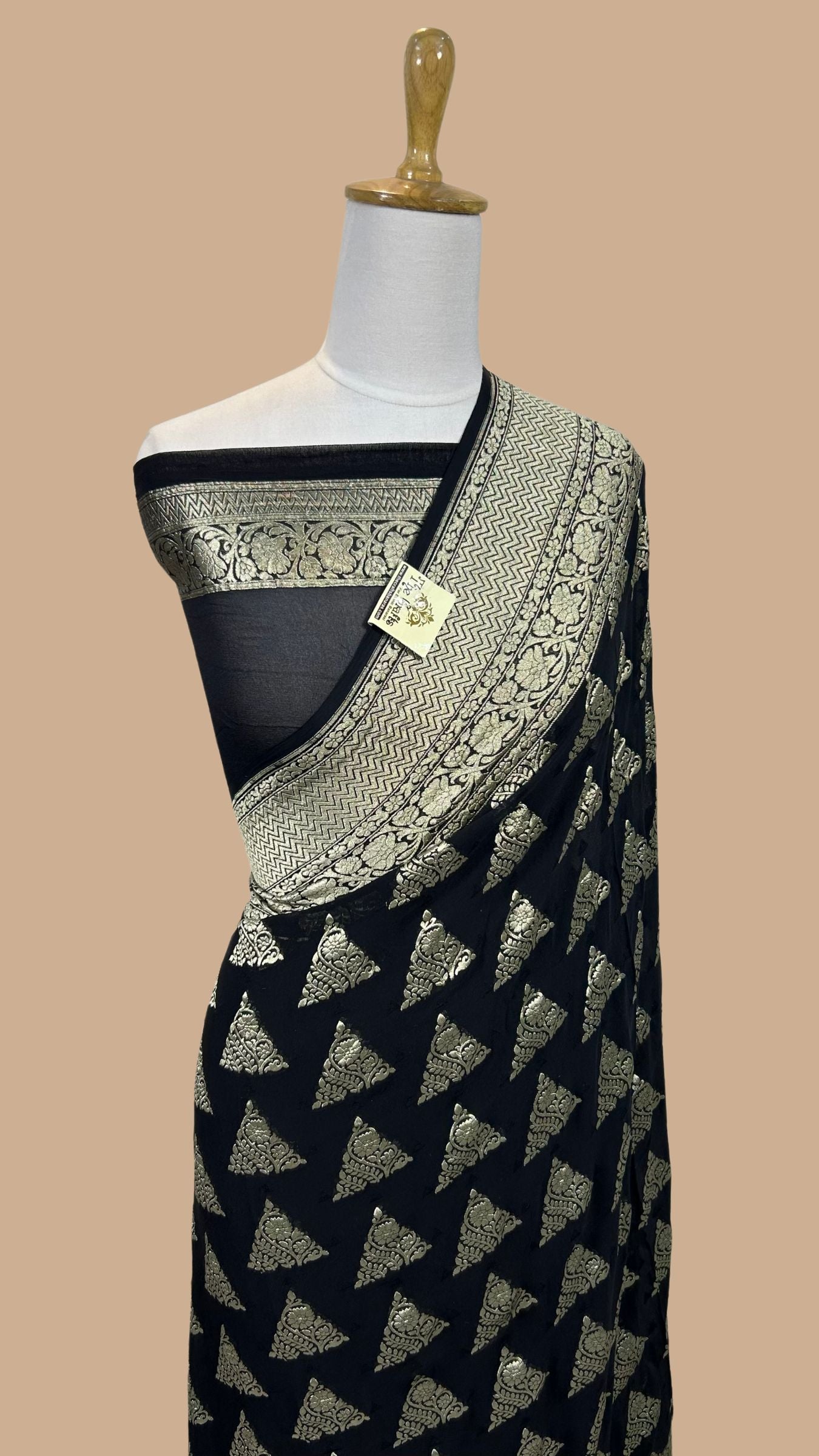 Khaddi Georgette Handloom Banarasi Saree