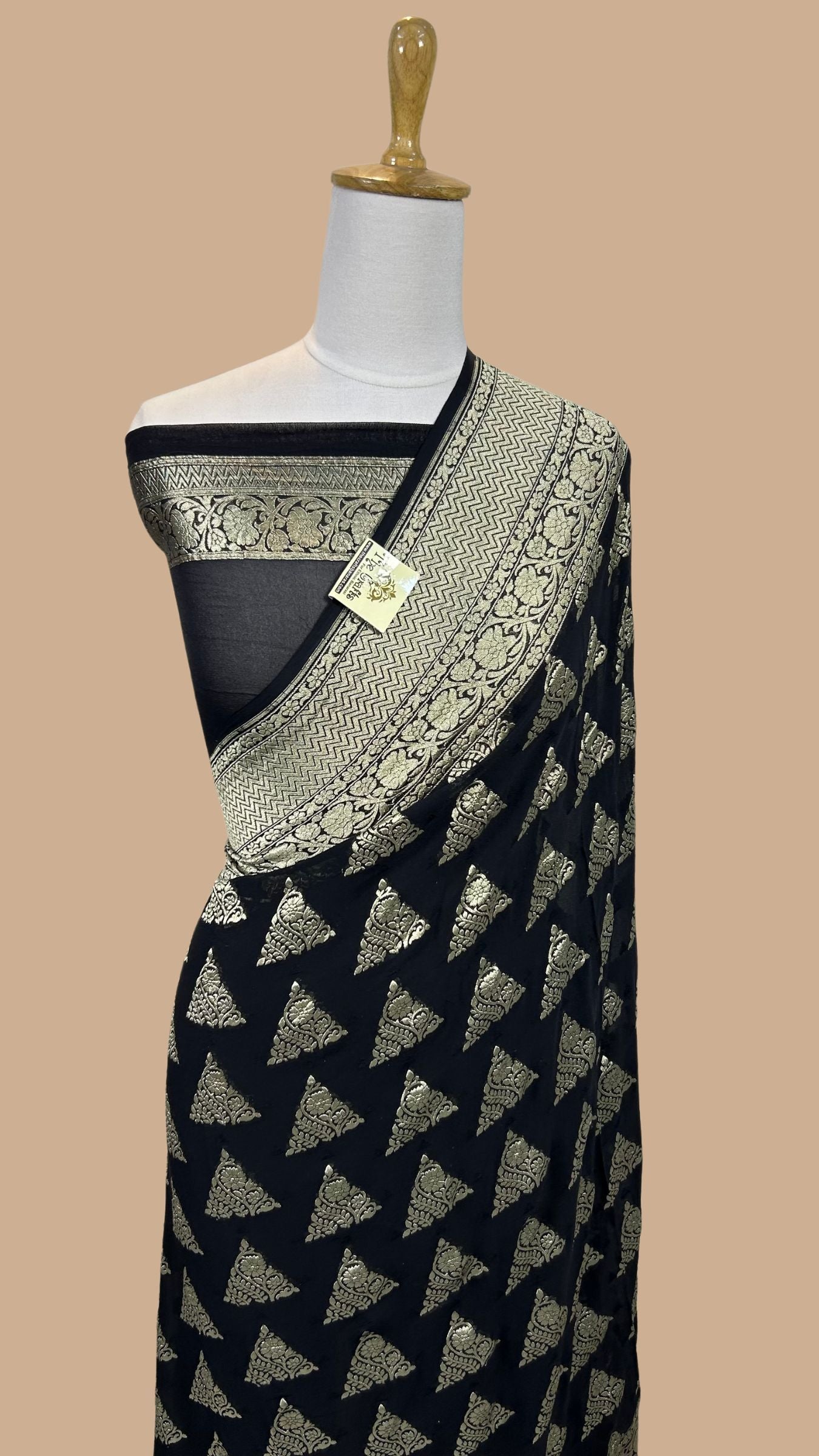 Khaddi Georgette Handloom Banarasi Saree