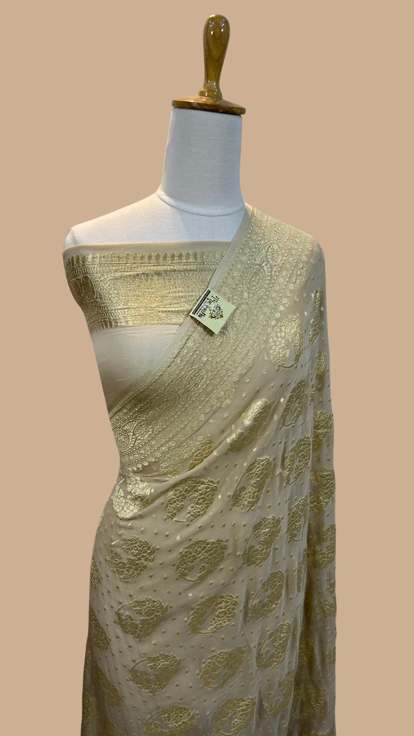 Khaddi Georgette Handloom Banarasi Saree