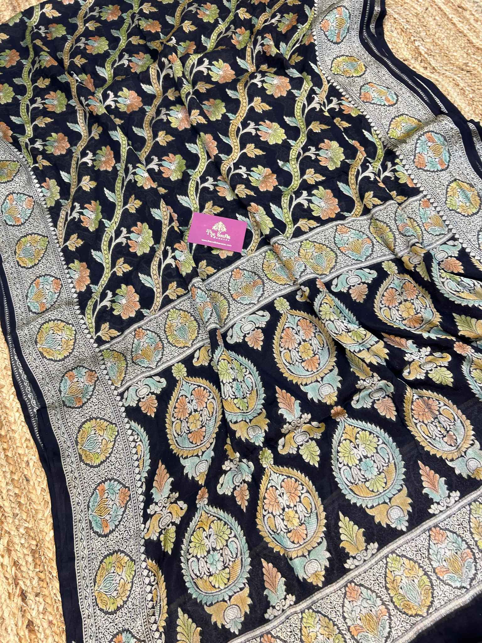 Pure Khaddi Chiffon Banarasi Saree