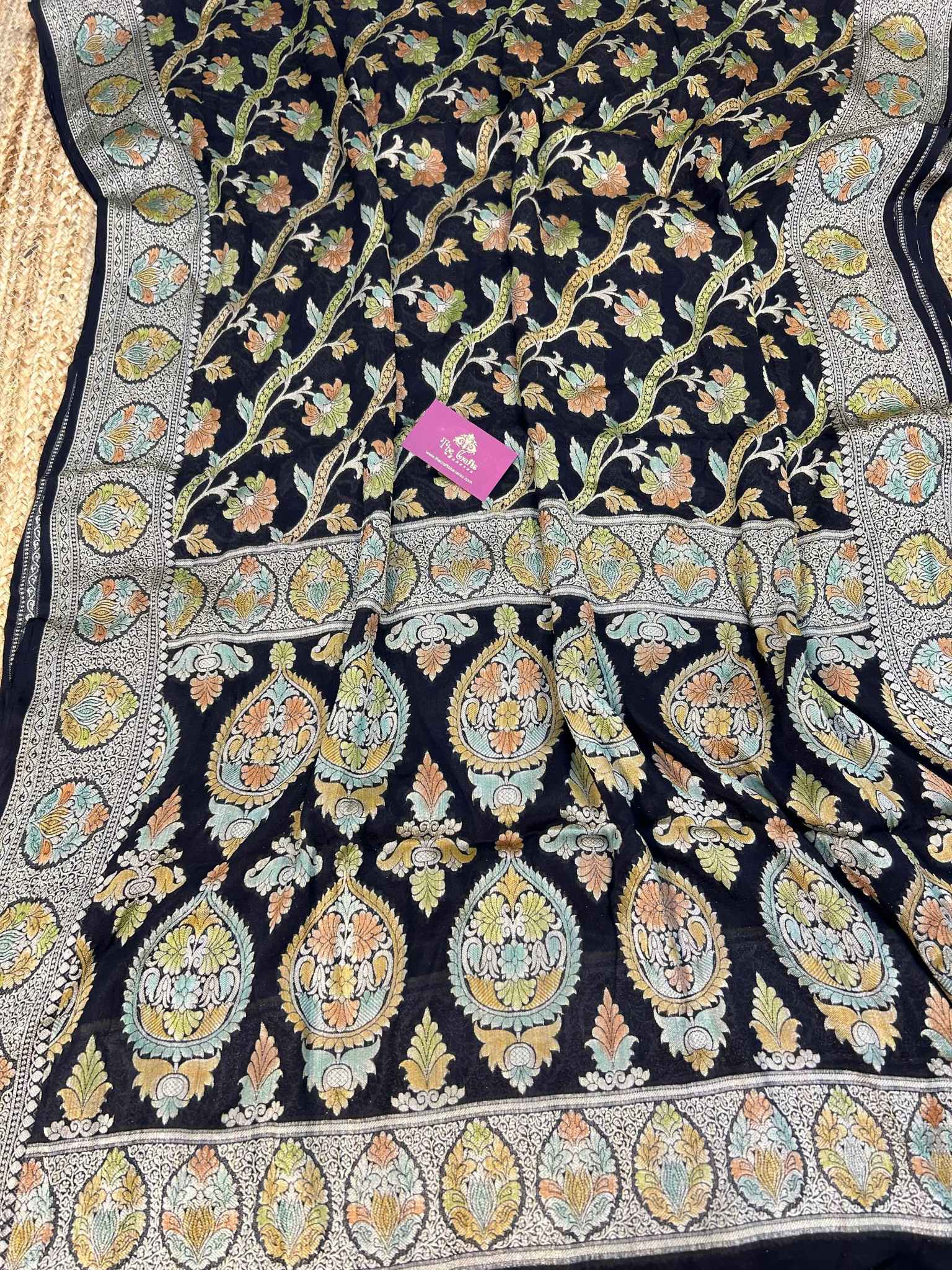 Pure Khaddi Chiffon Banarasi Saree