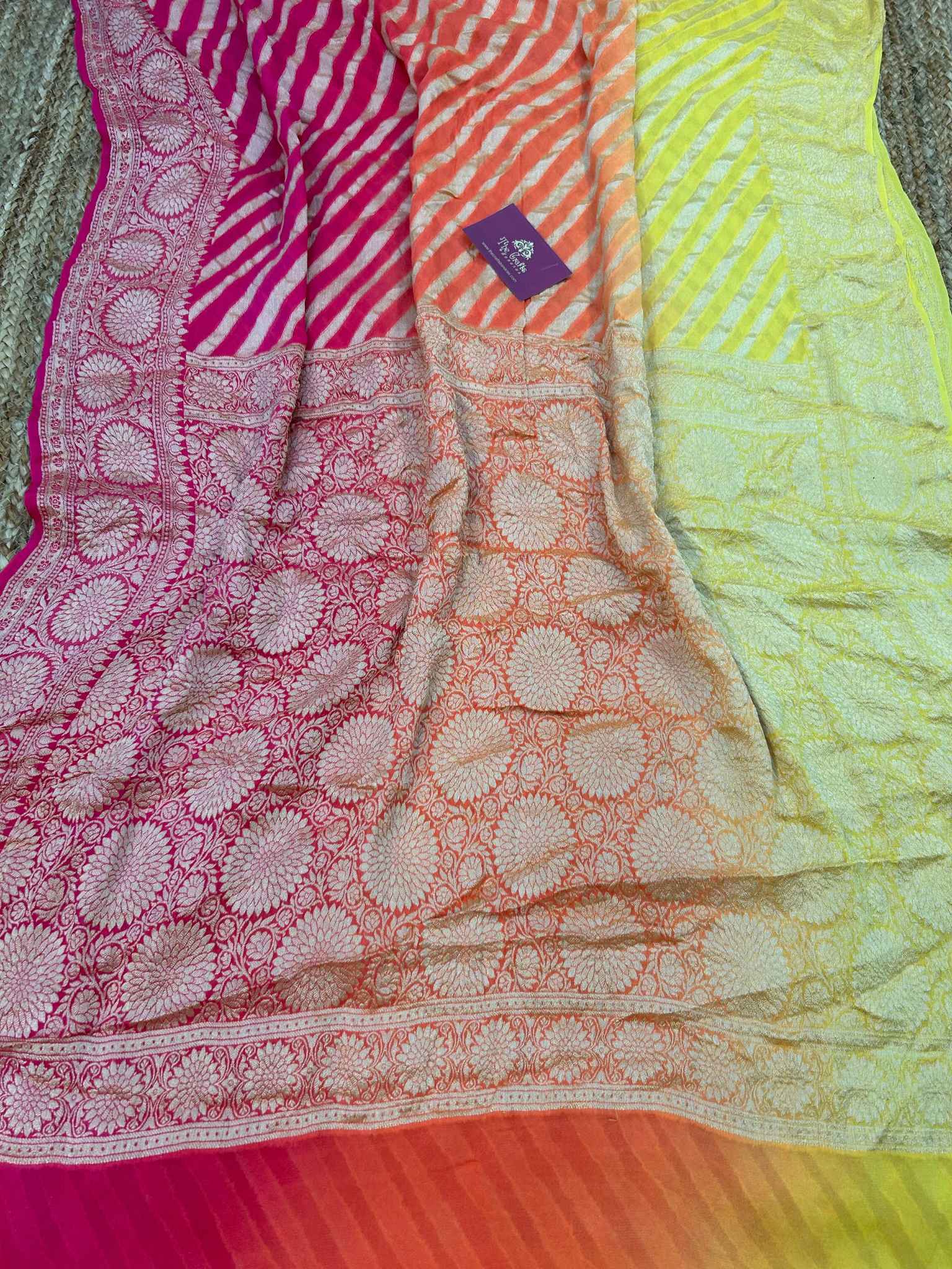 Pure Khaddi Chiffon Banarasi Saree