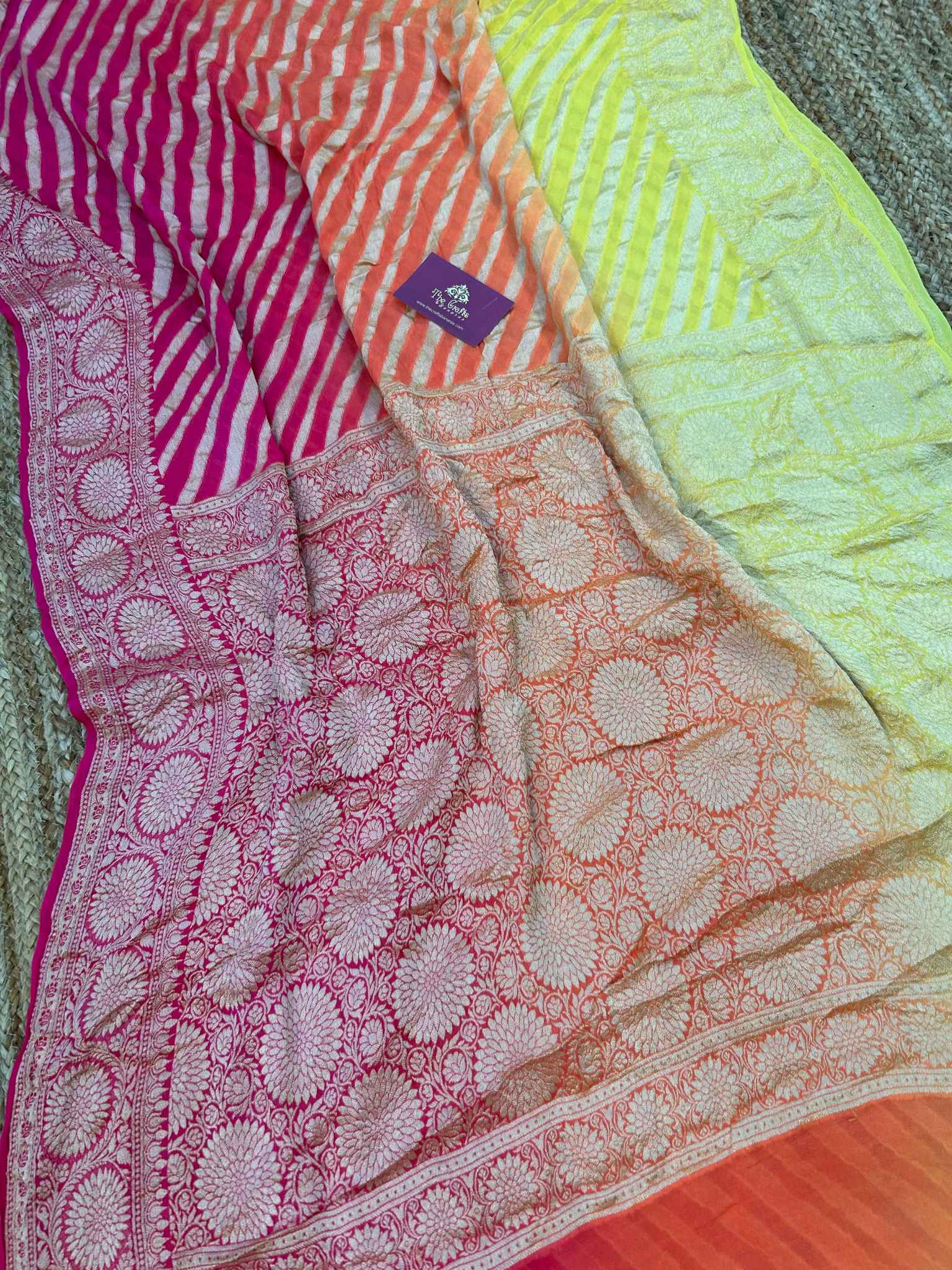 Pure Khaddi Chiffon Banarasi Saree