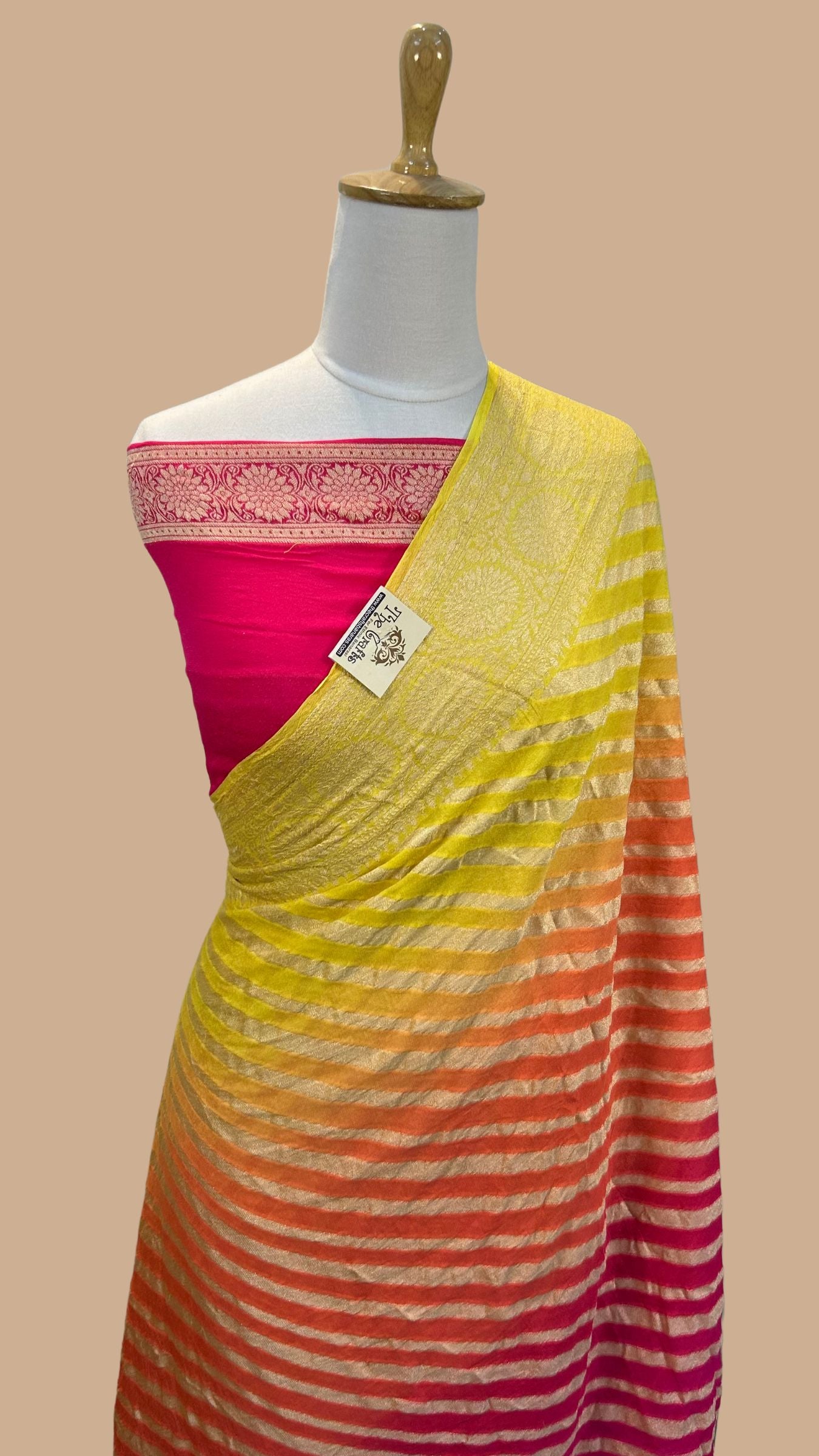 Pure Khaddi Chiffon Banarasi Saree