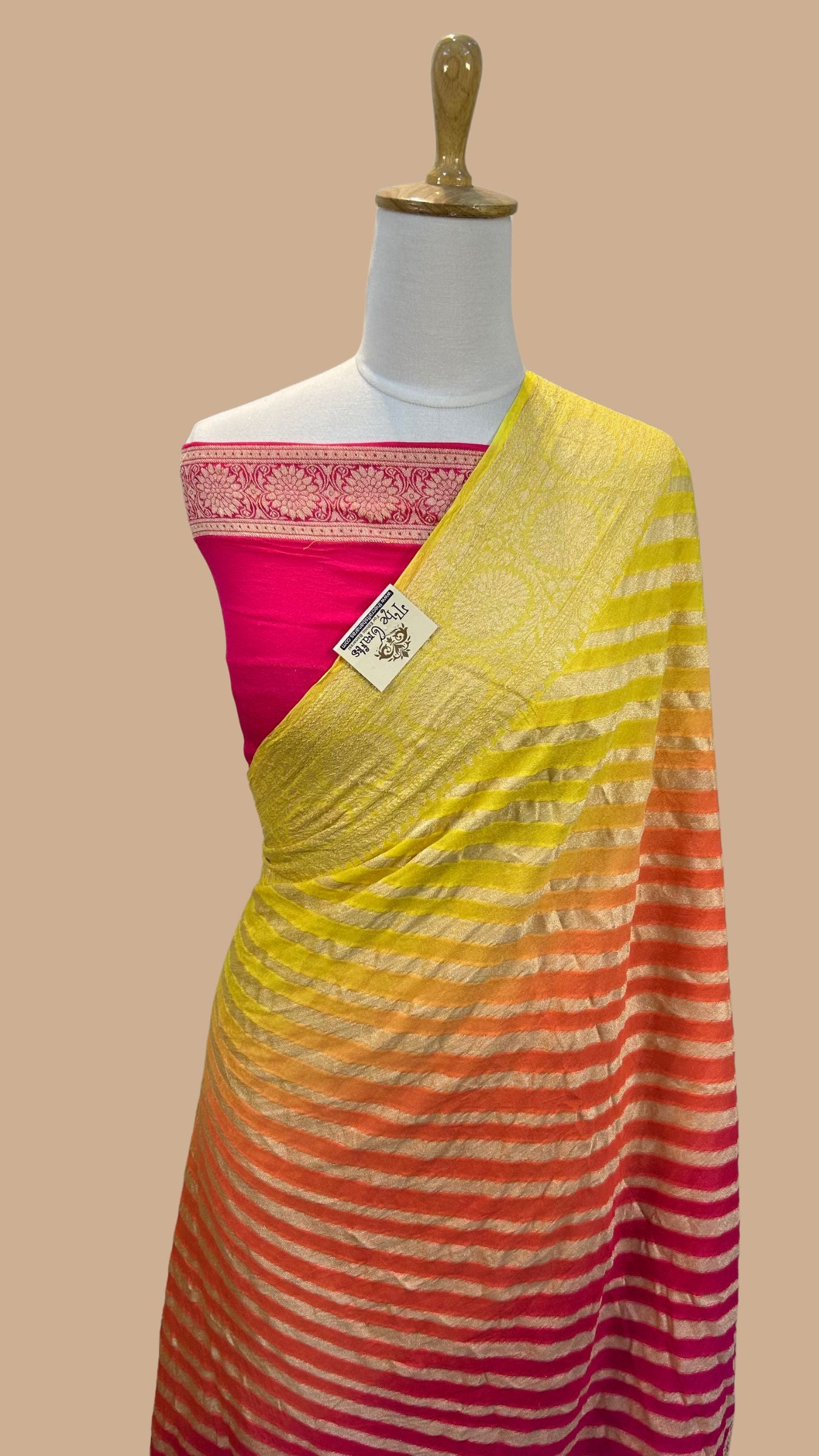 Pure Khaddi Chiffon Banarasi Saree