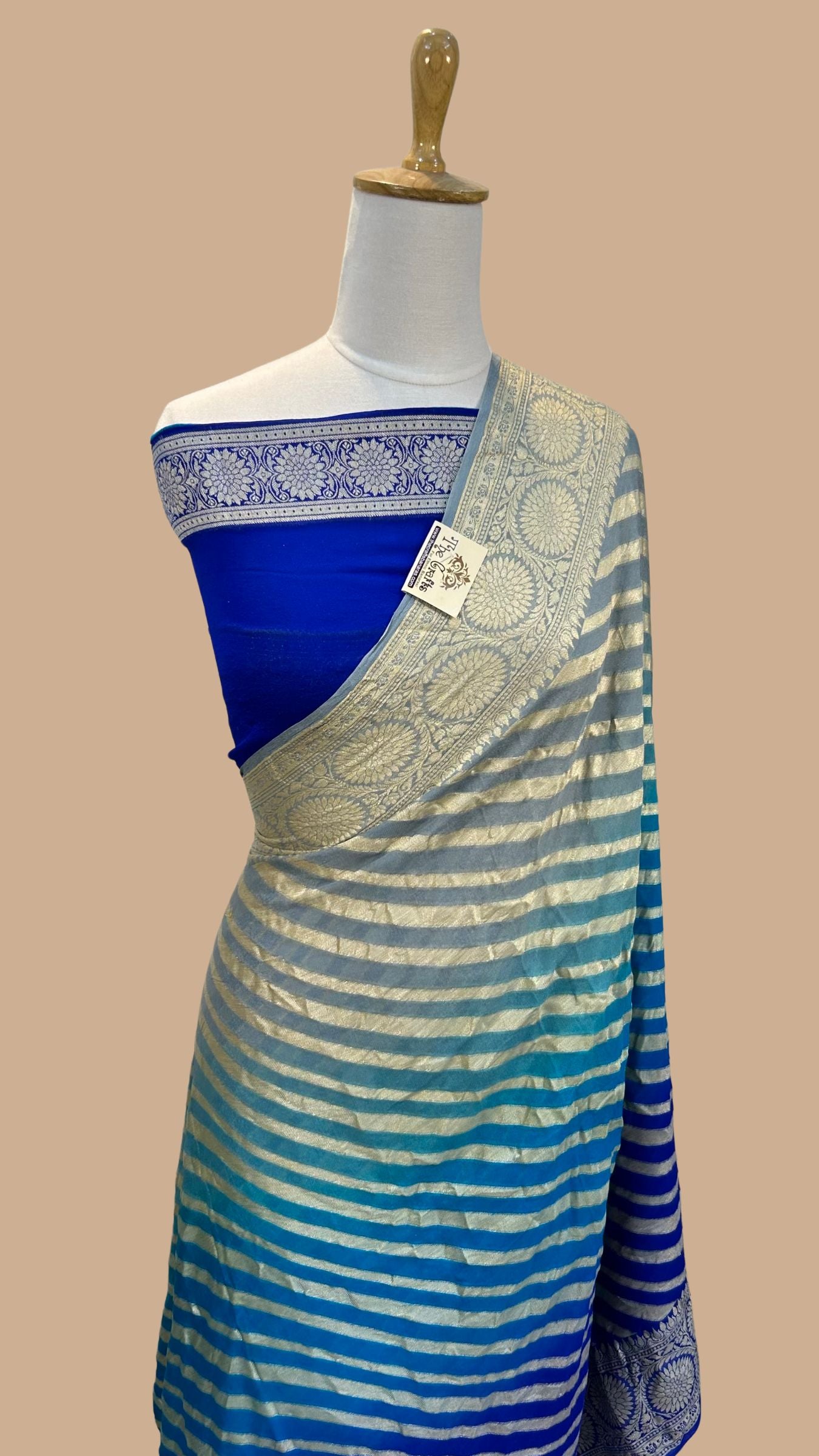 Pure Khaddi Chiffon Banarasi Saree