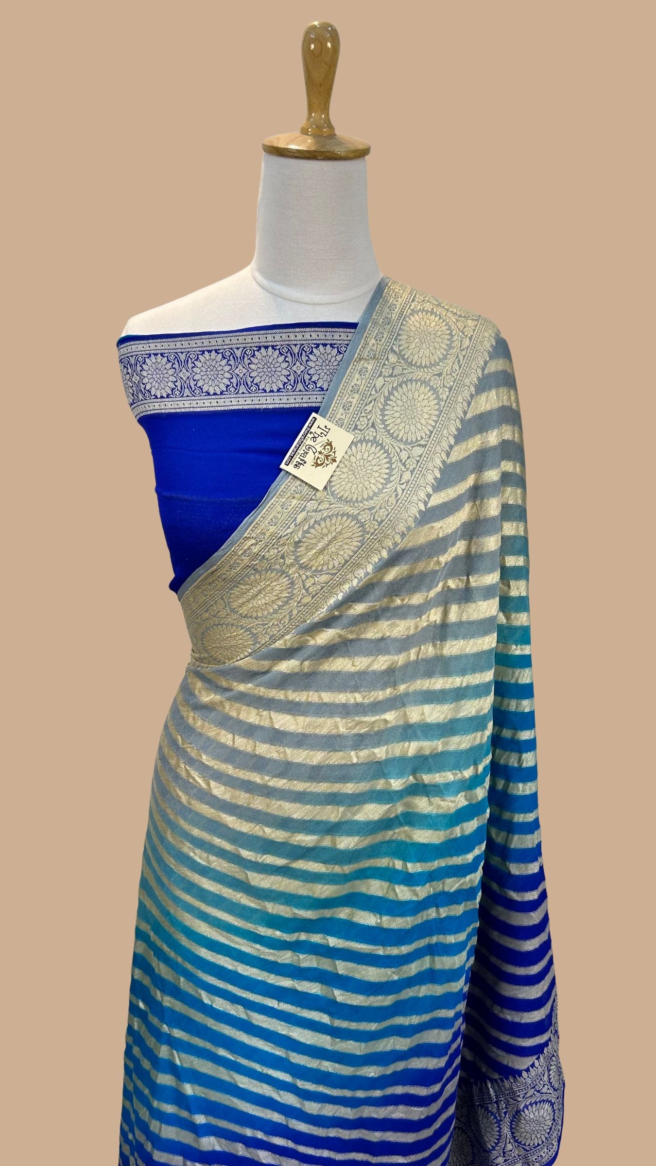 Pure Khaddi Chiffon Banarasi Saree