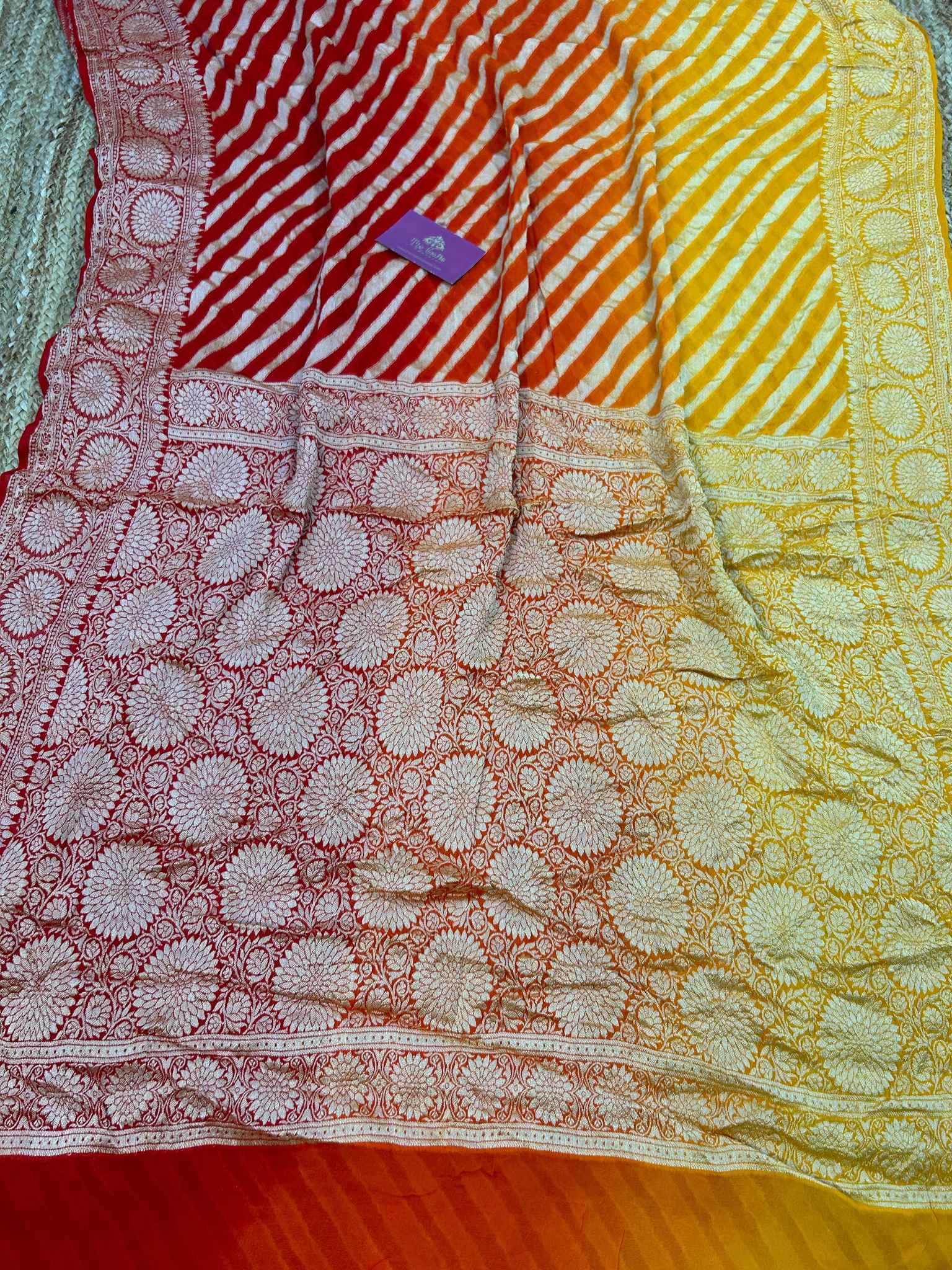 Pure Khaddi Chiffon Banarasi Saree