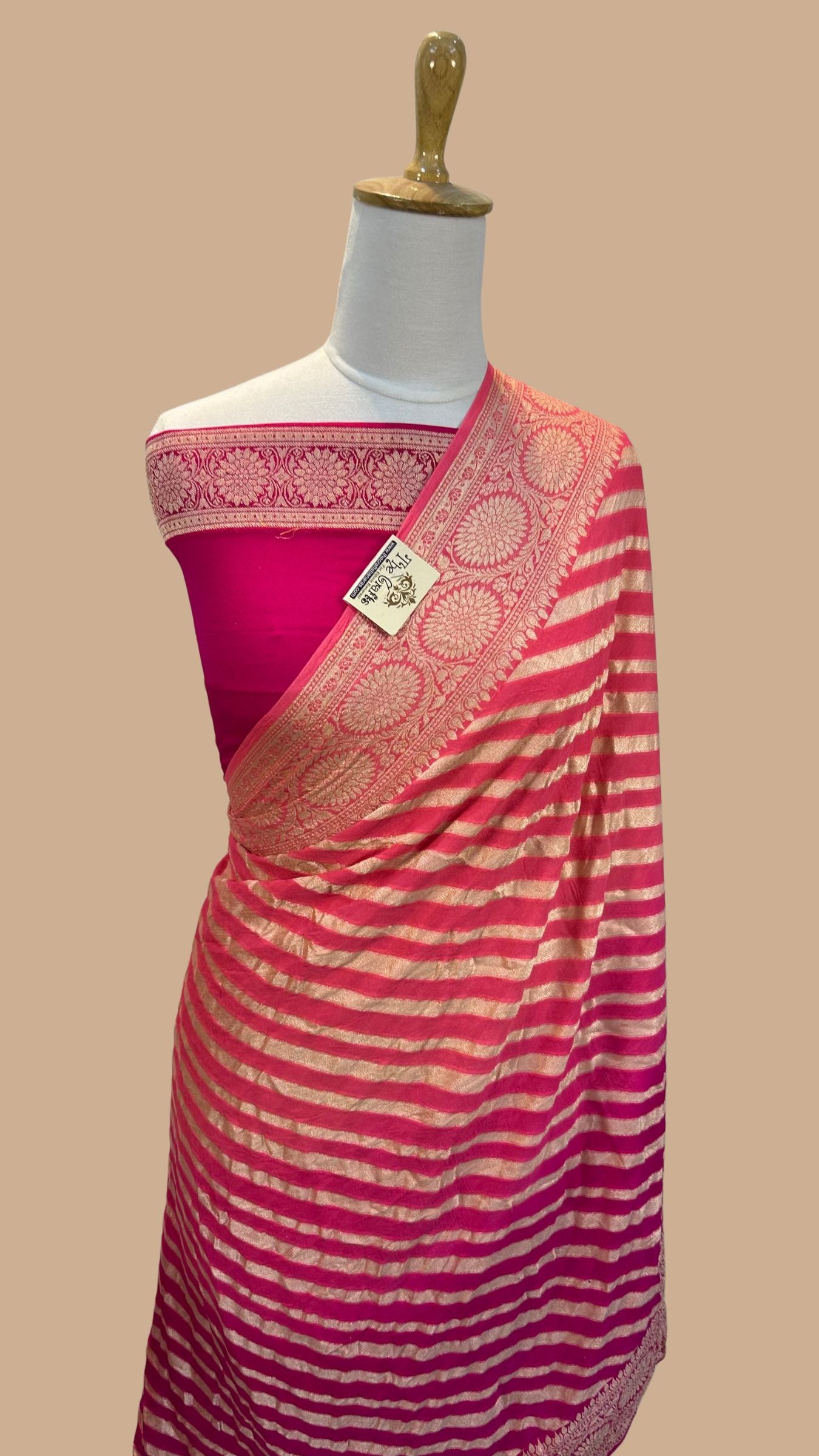 Pure Khaddi Chiffon Banarasi Saree