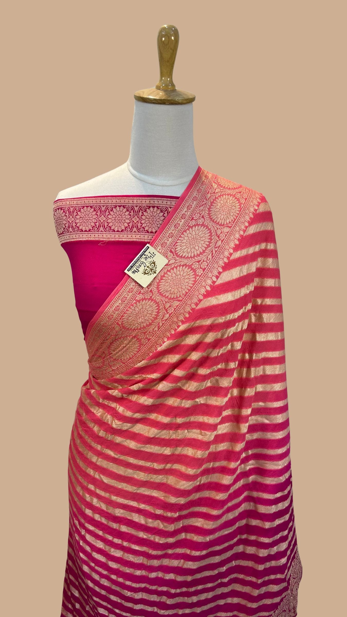 Pure Khaddi Chiffon Banarasi Saree