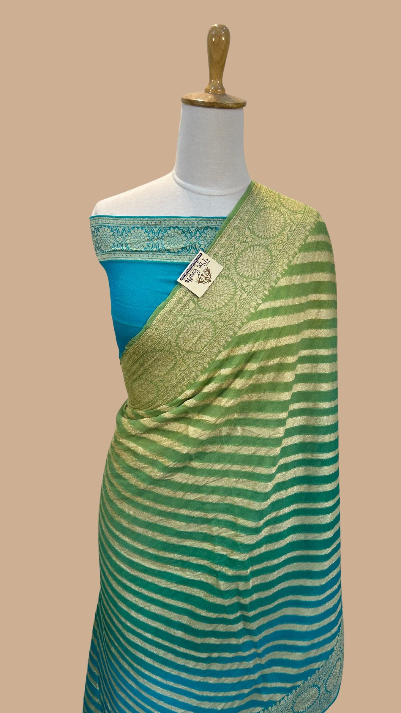 Pure Khaddi Chiffon Banarasi Saree