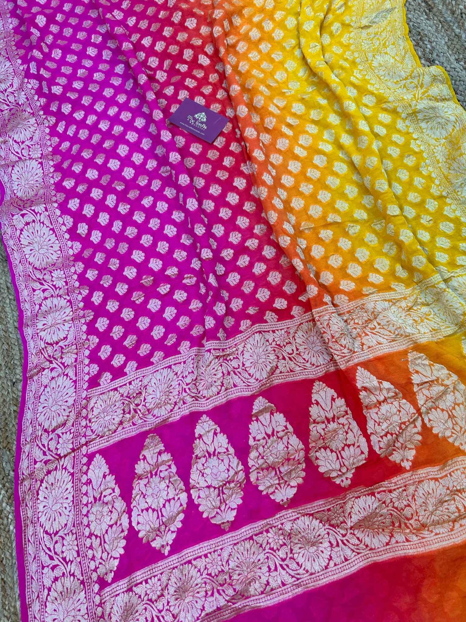 Pure Khaddi Chiffon Banarasi Saree