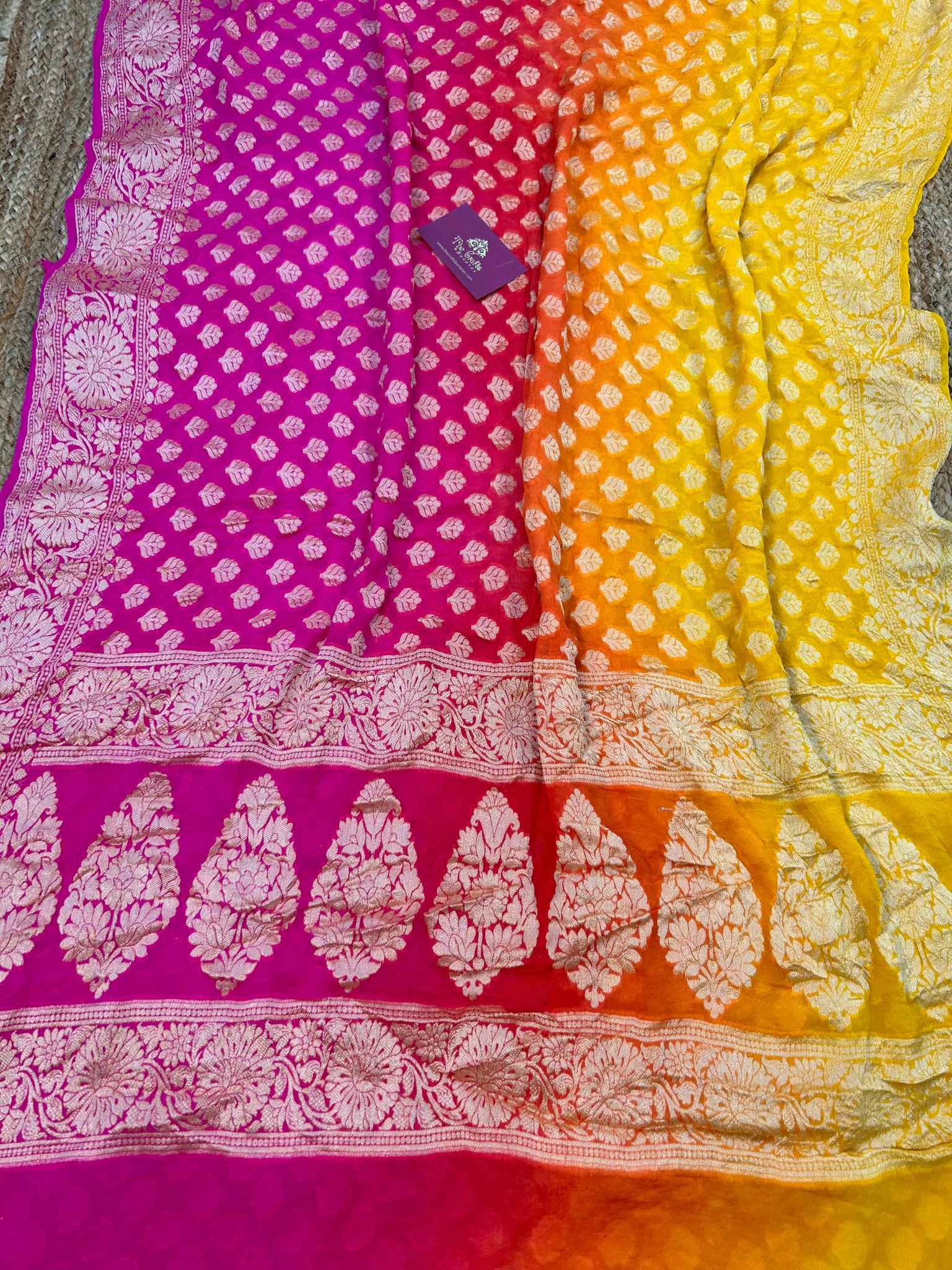 Pure Khaddi Chiffon Banarasi Saree