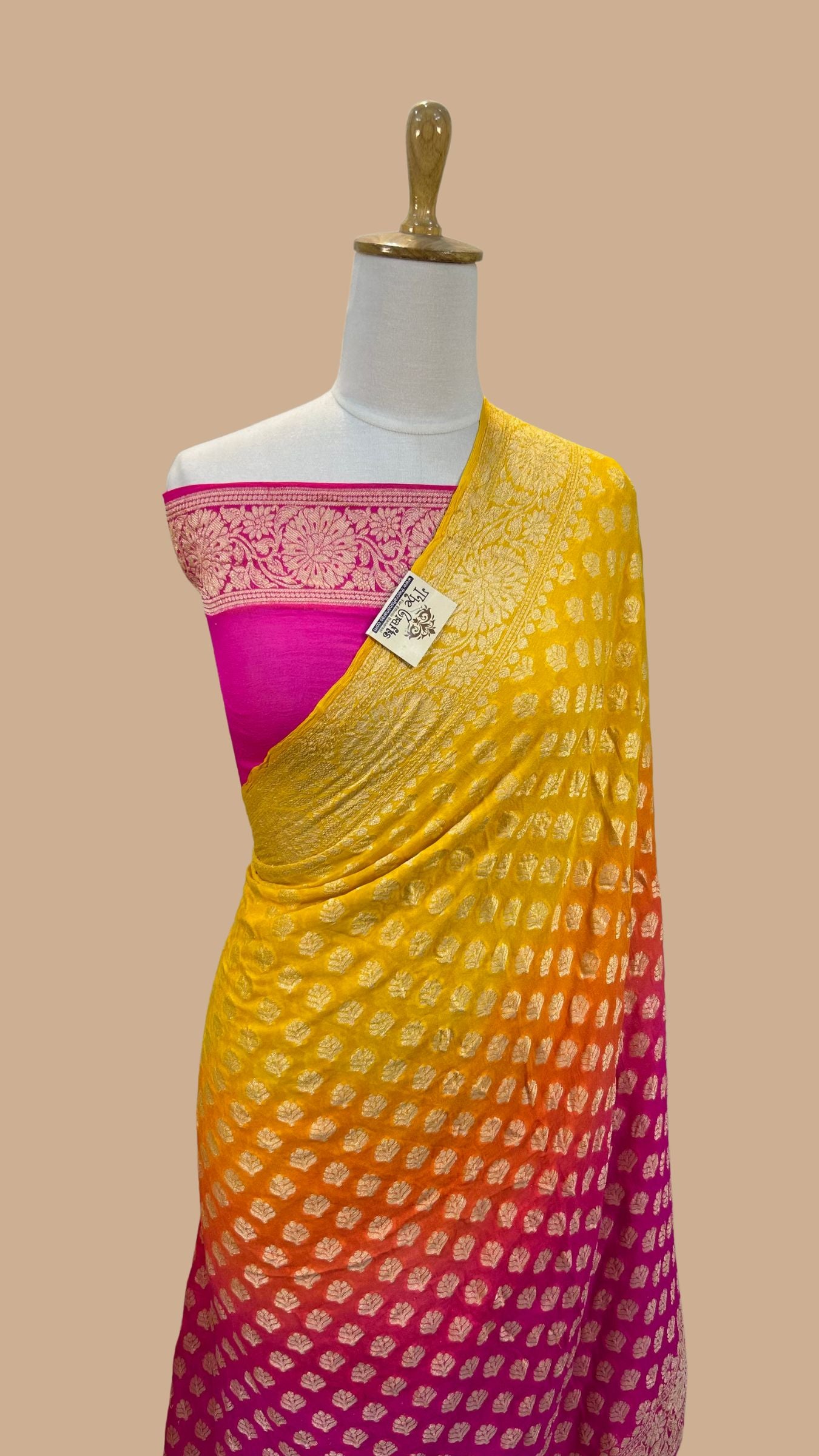 Pure Khaddi Chiffon Banarasi Saree