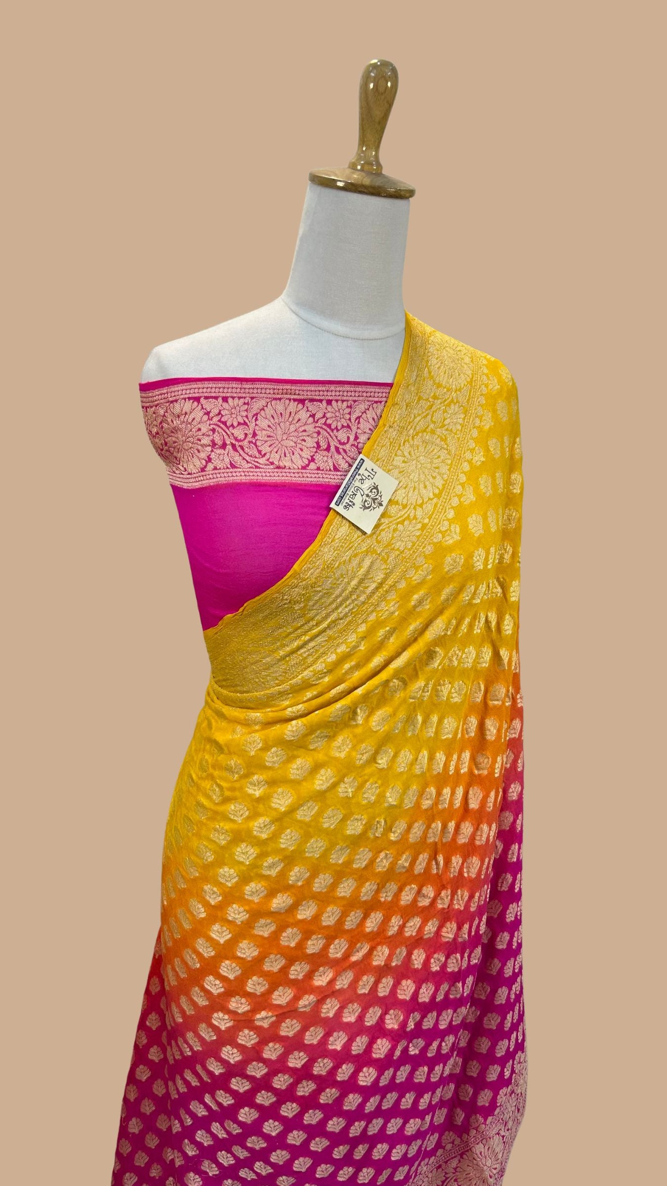 Pure Khaddi Chiffon Banarasi Saree