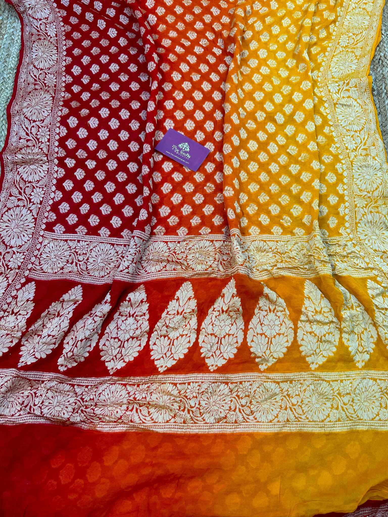 Pure Khaddi Chiffon Banarasi Saree