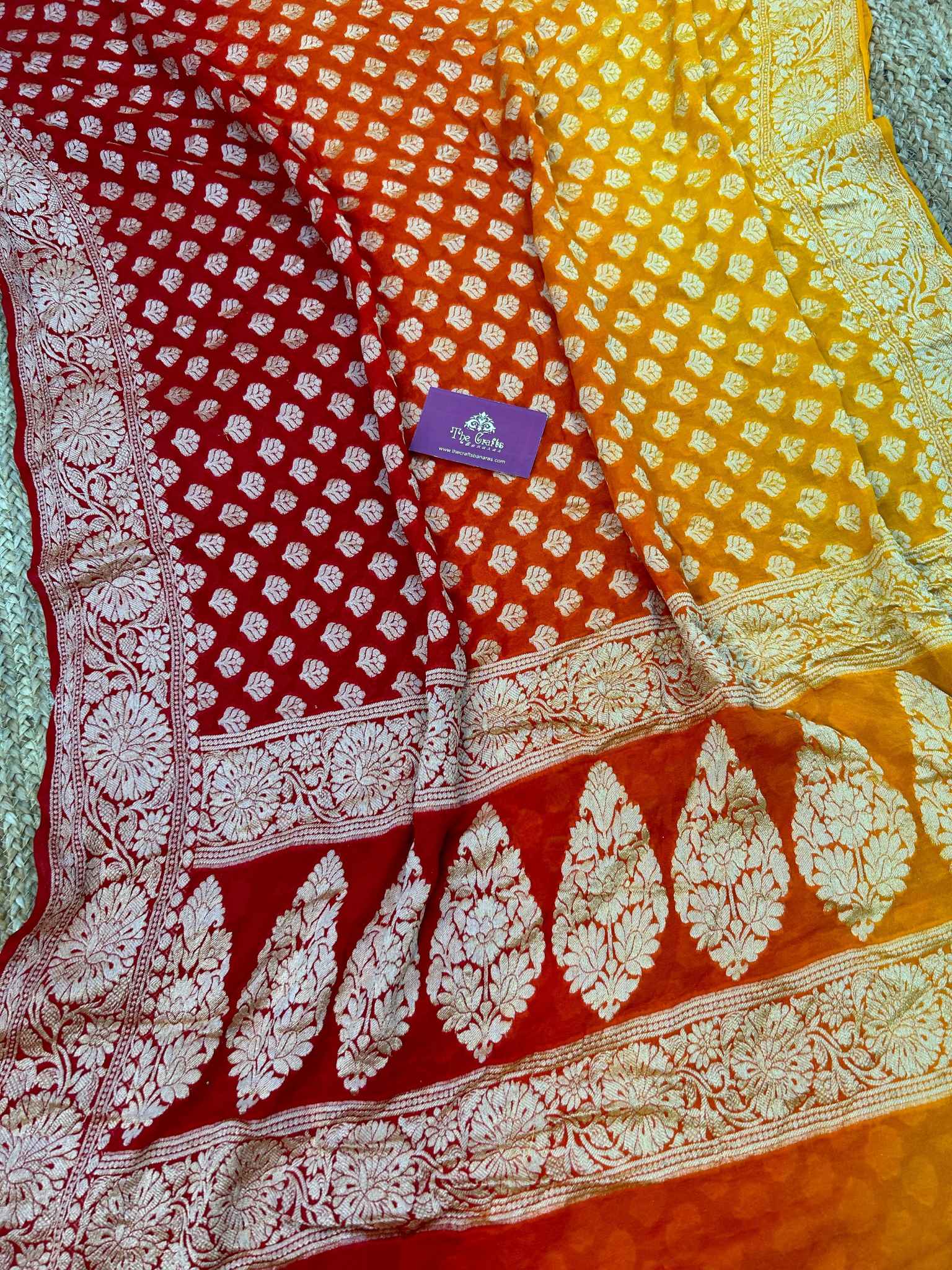 Pure Khaddi Chiffon Banarasi Saree