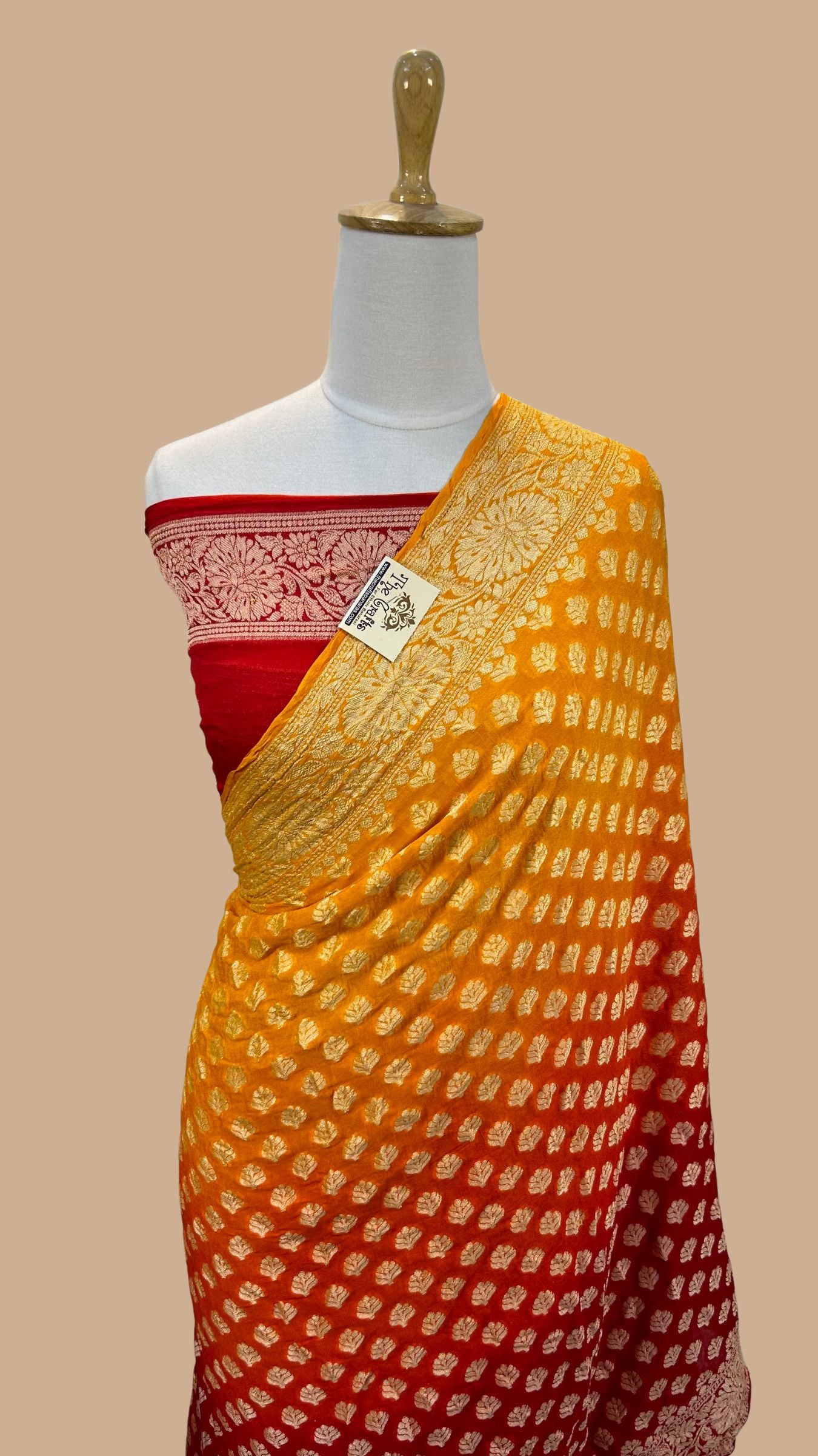 Pure Khaddi Chiffon Banarasi Saree