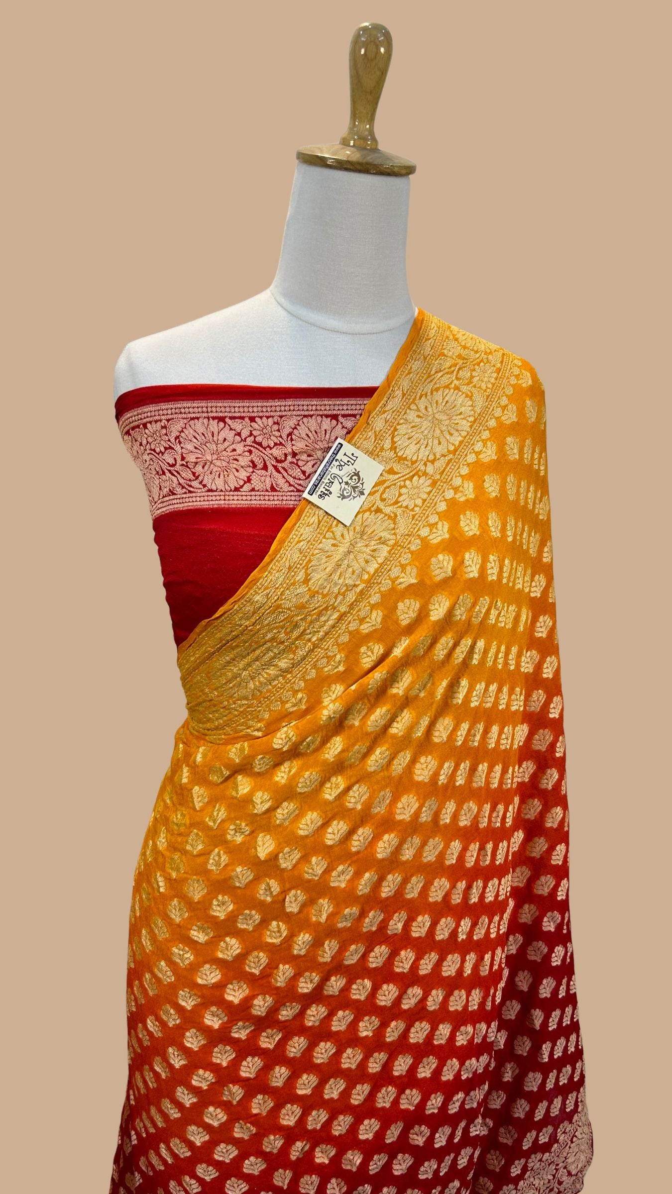 Pure Khaddi Chiffon Banarasi Saree