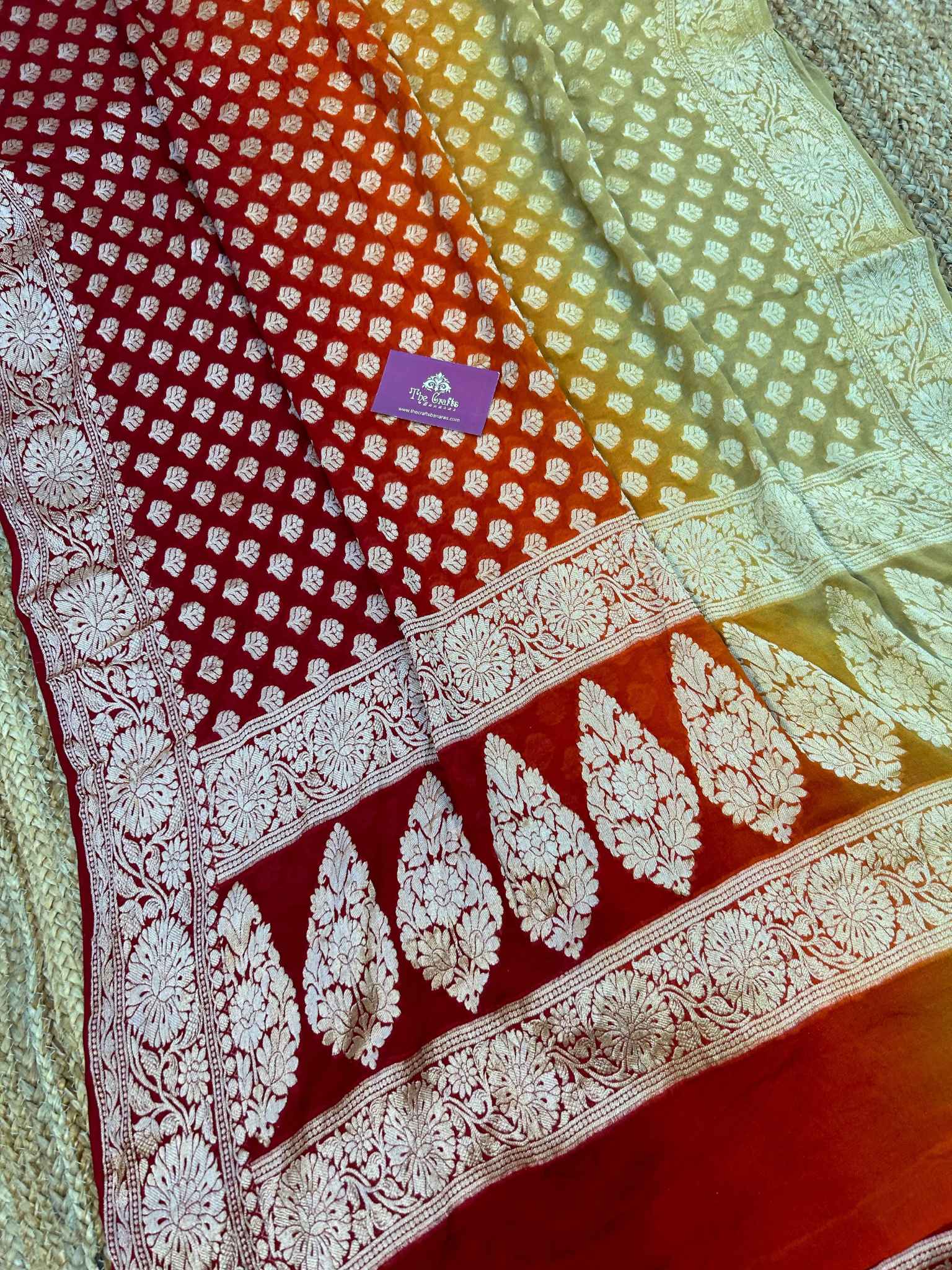 Pure Khaddi Chiffon Banarasi Saree