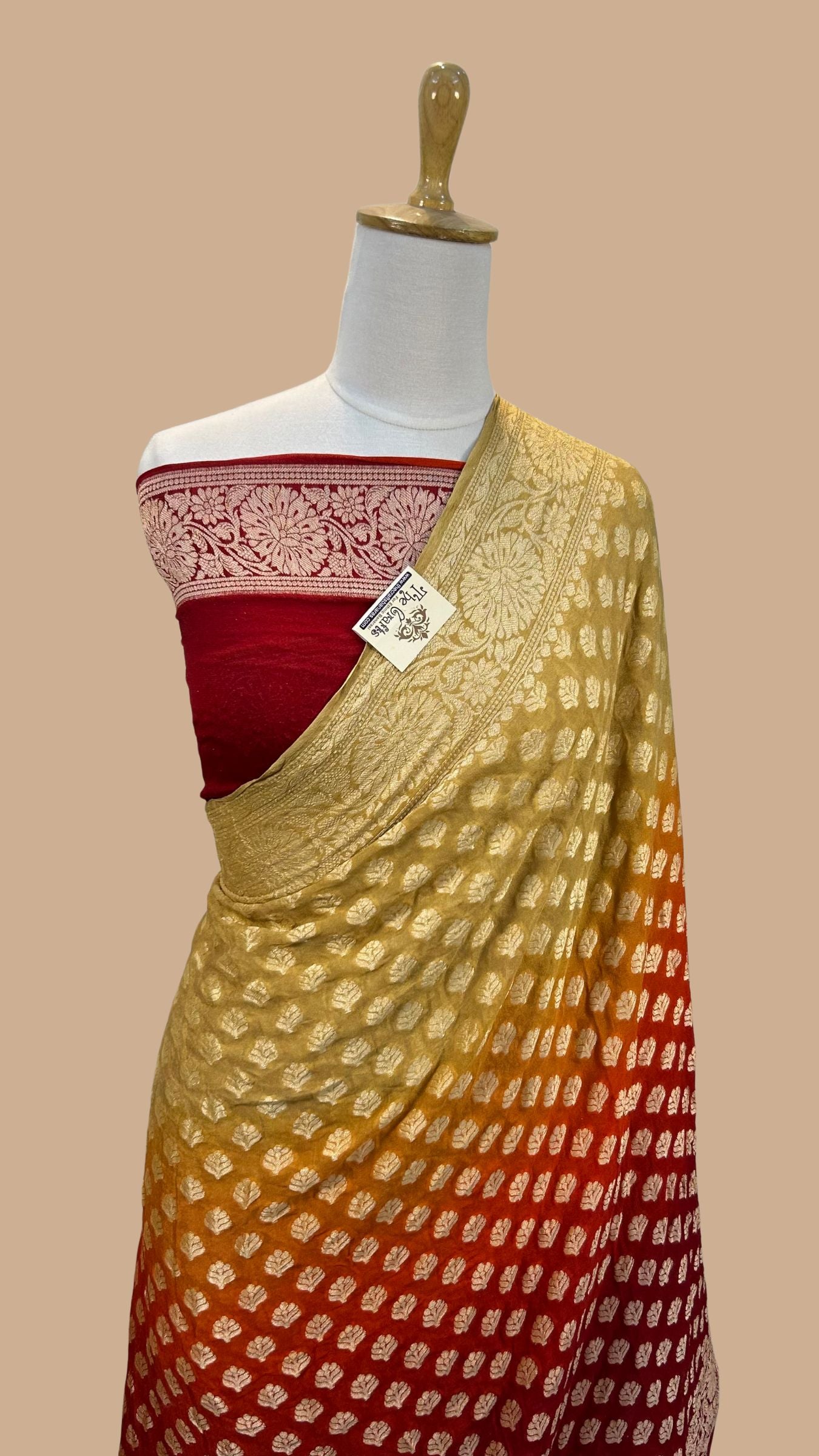 Pure Khaddi Chiffon Banarasi Saree