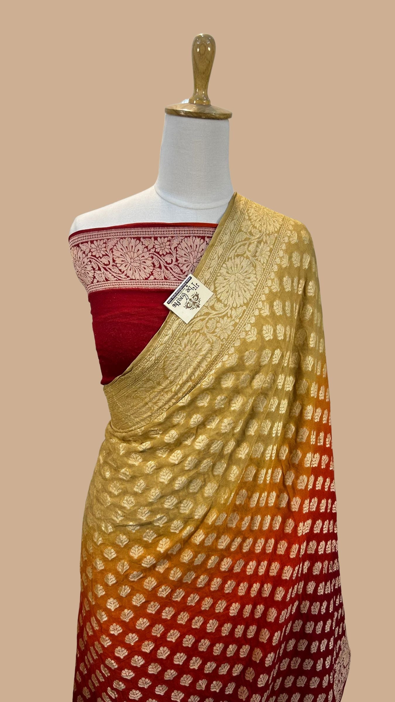 Pure Khaddi Chiffon Banarasi Saree