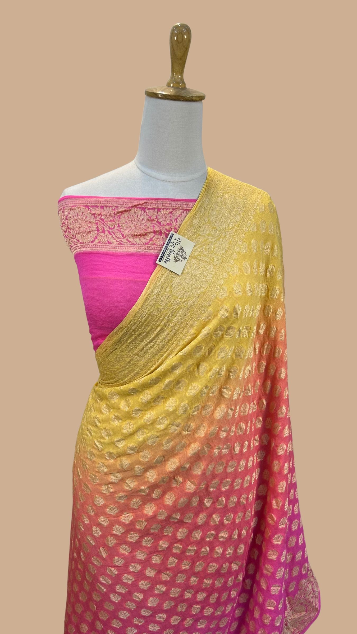 Pure Khaddi Chiffon Banarasi Saree