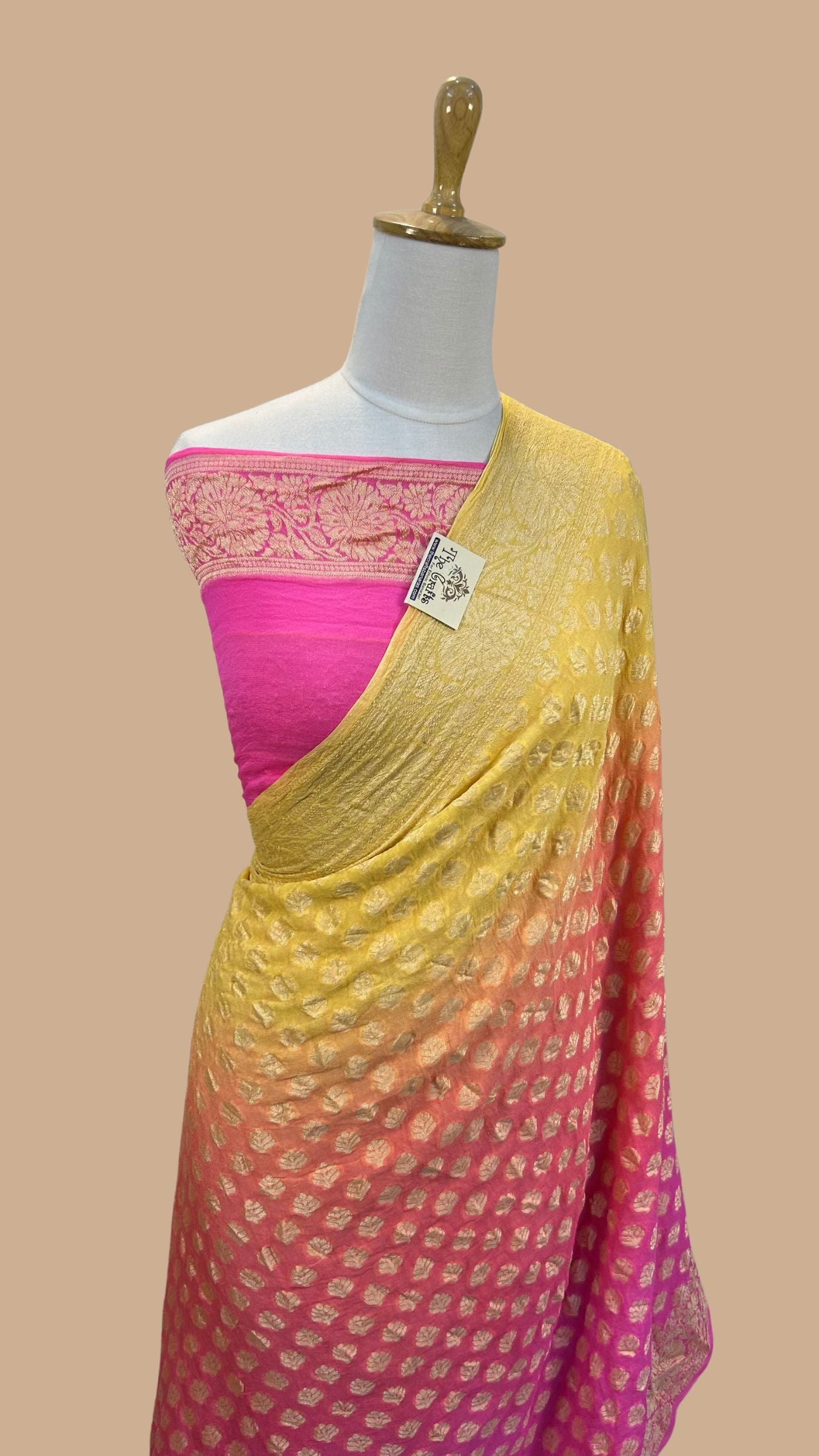 Pure Khaddi Chiffon Banarasi Saree