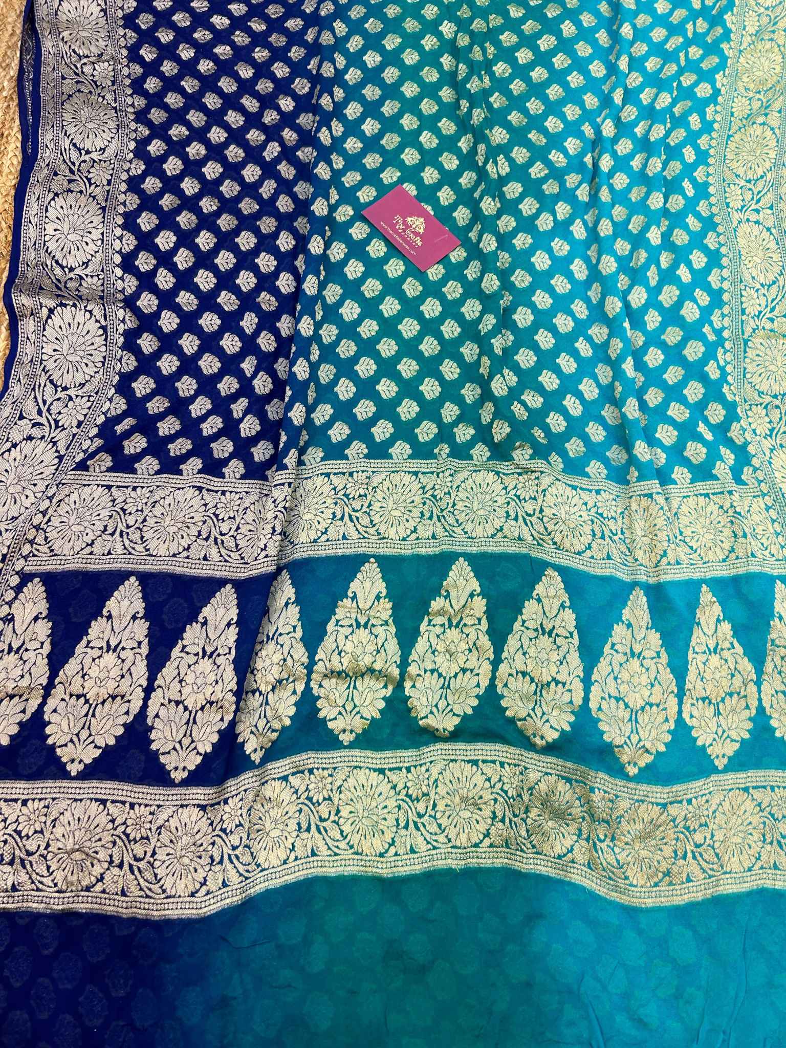 Pure Khaddi Chiffon Banarasi Saree