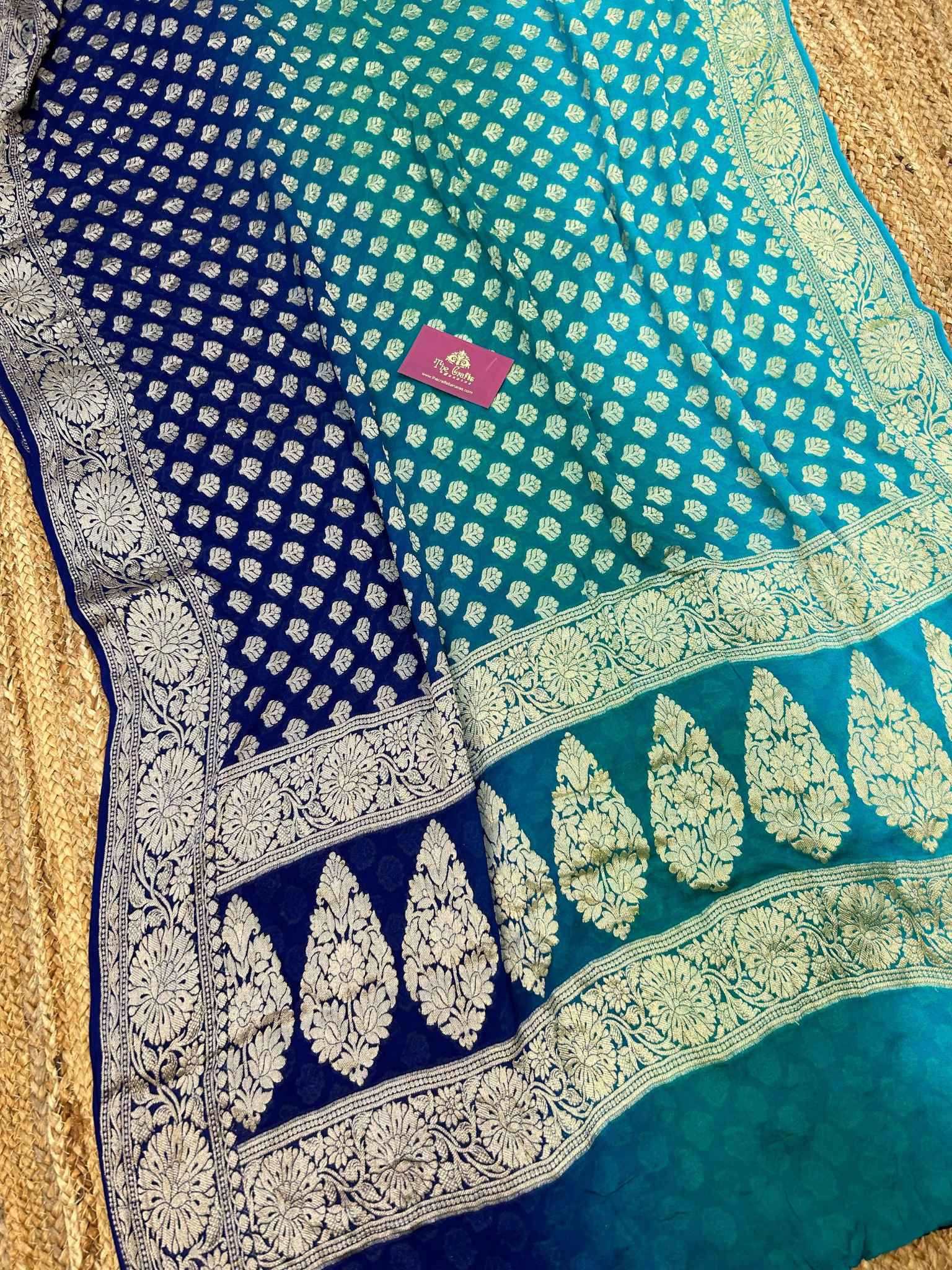 Pure Khaddi Chiffon Banarasi Saree