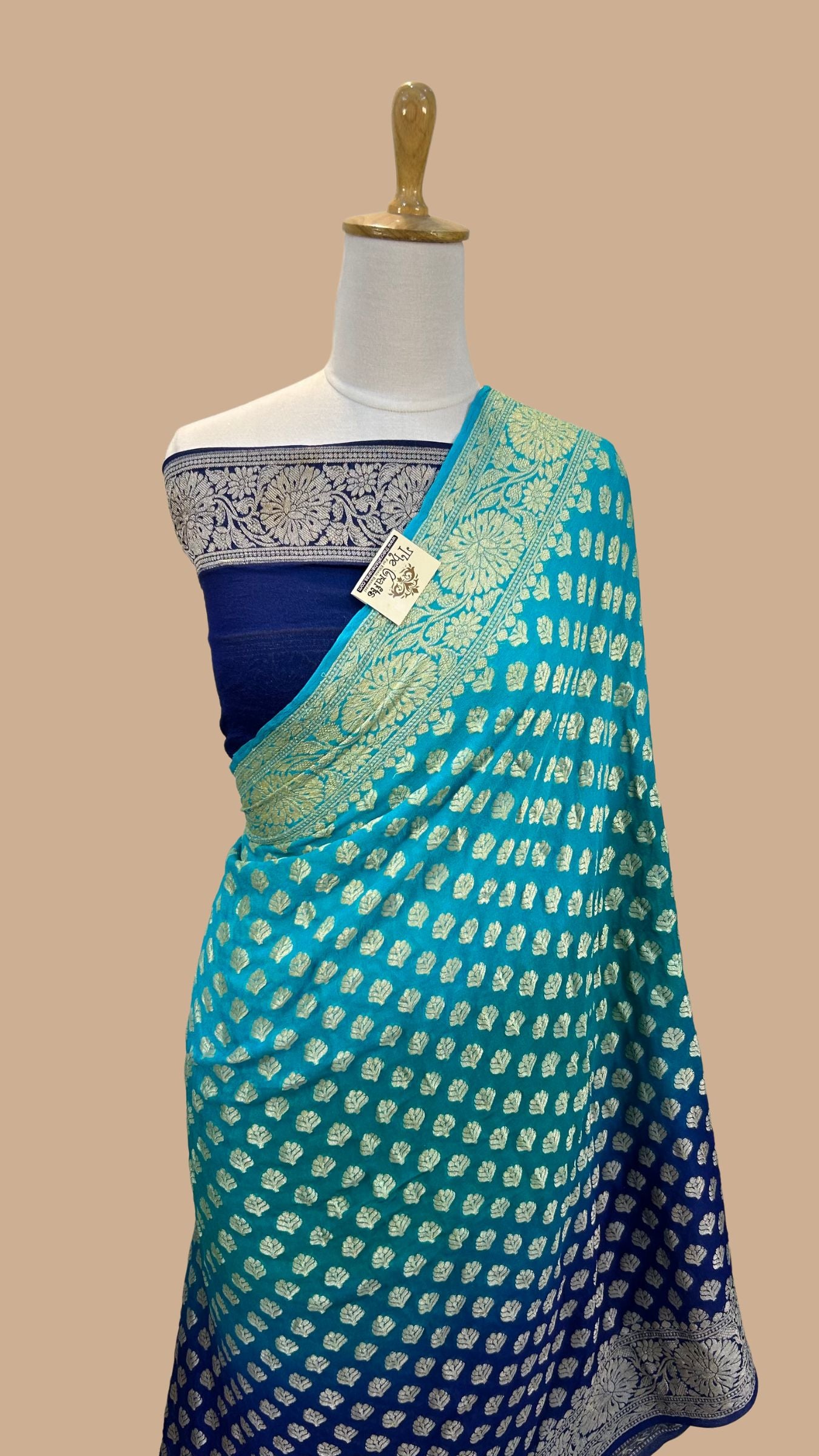 Pure Khaddi Chiffon Banarasi Saree