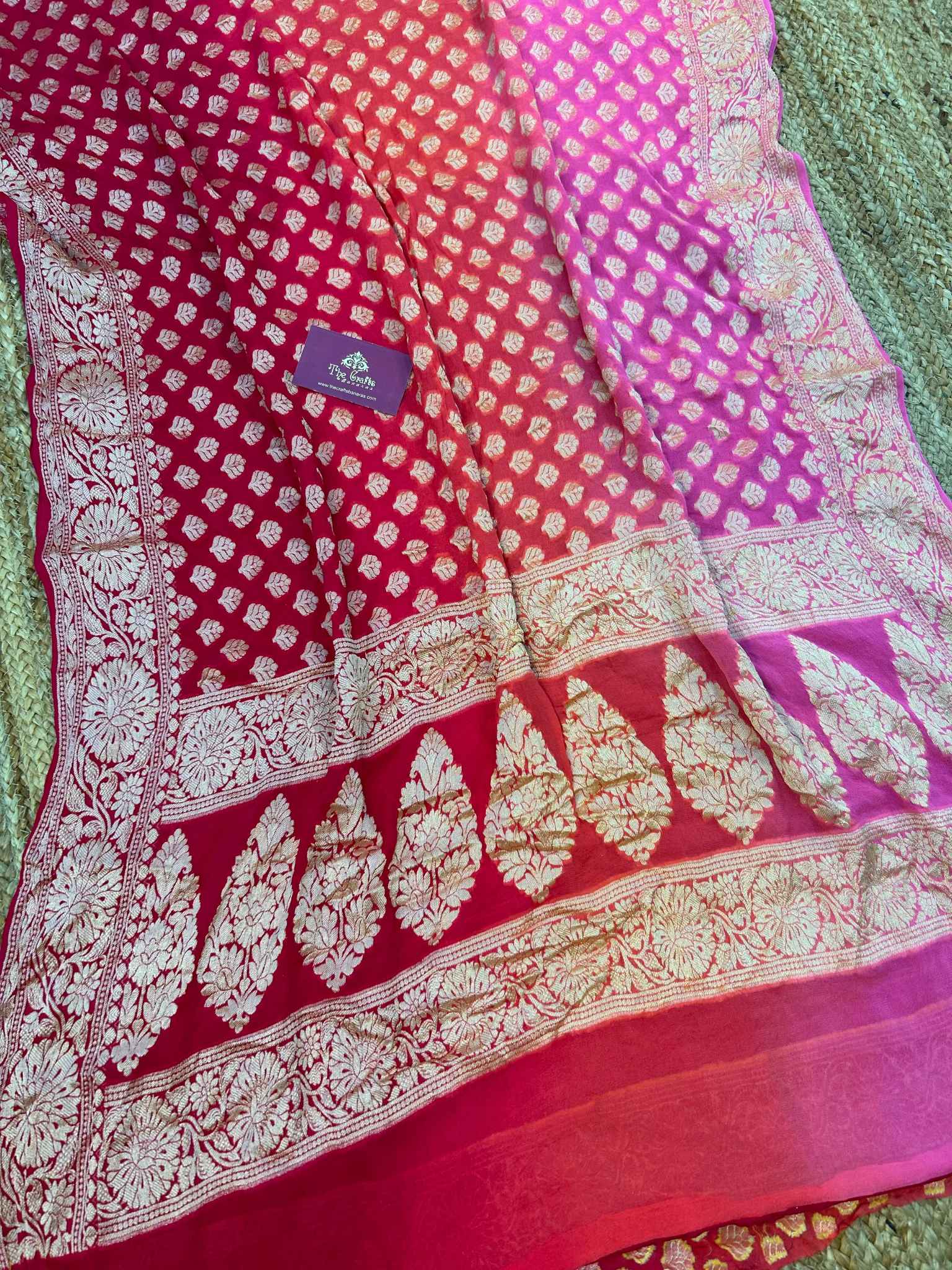 Pure Khaddi Chiffon Banarasi Saree