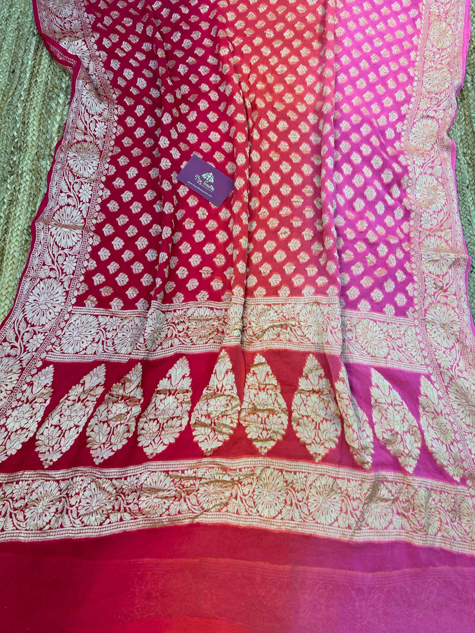 Pure Khaddi Chiffon Banarasi Saree