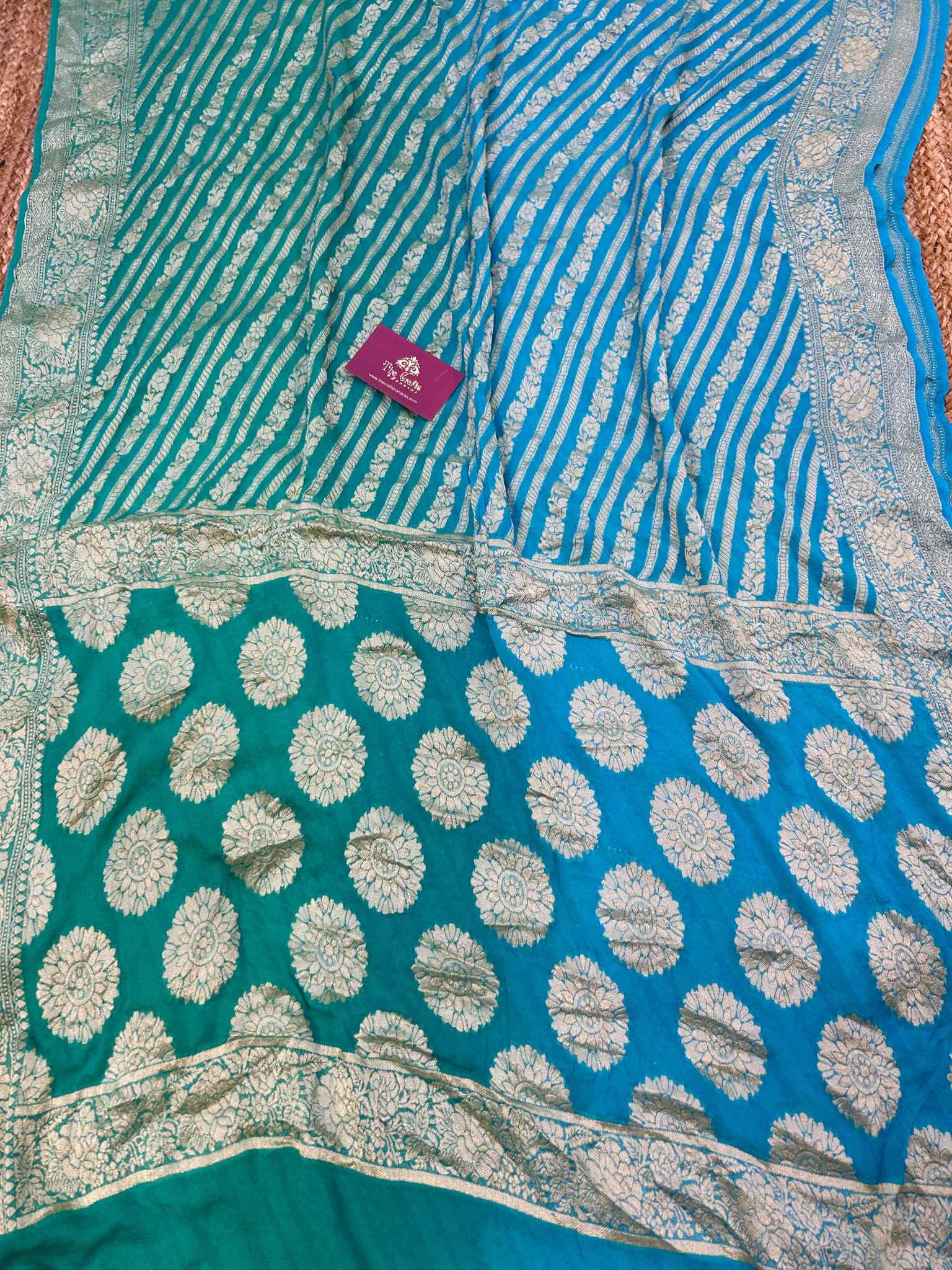 Pure Khaddi Chiffon Banarasi Saree