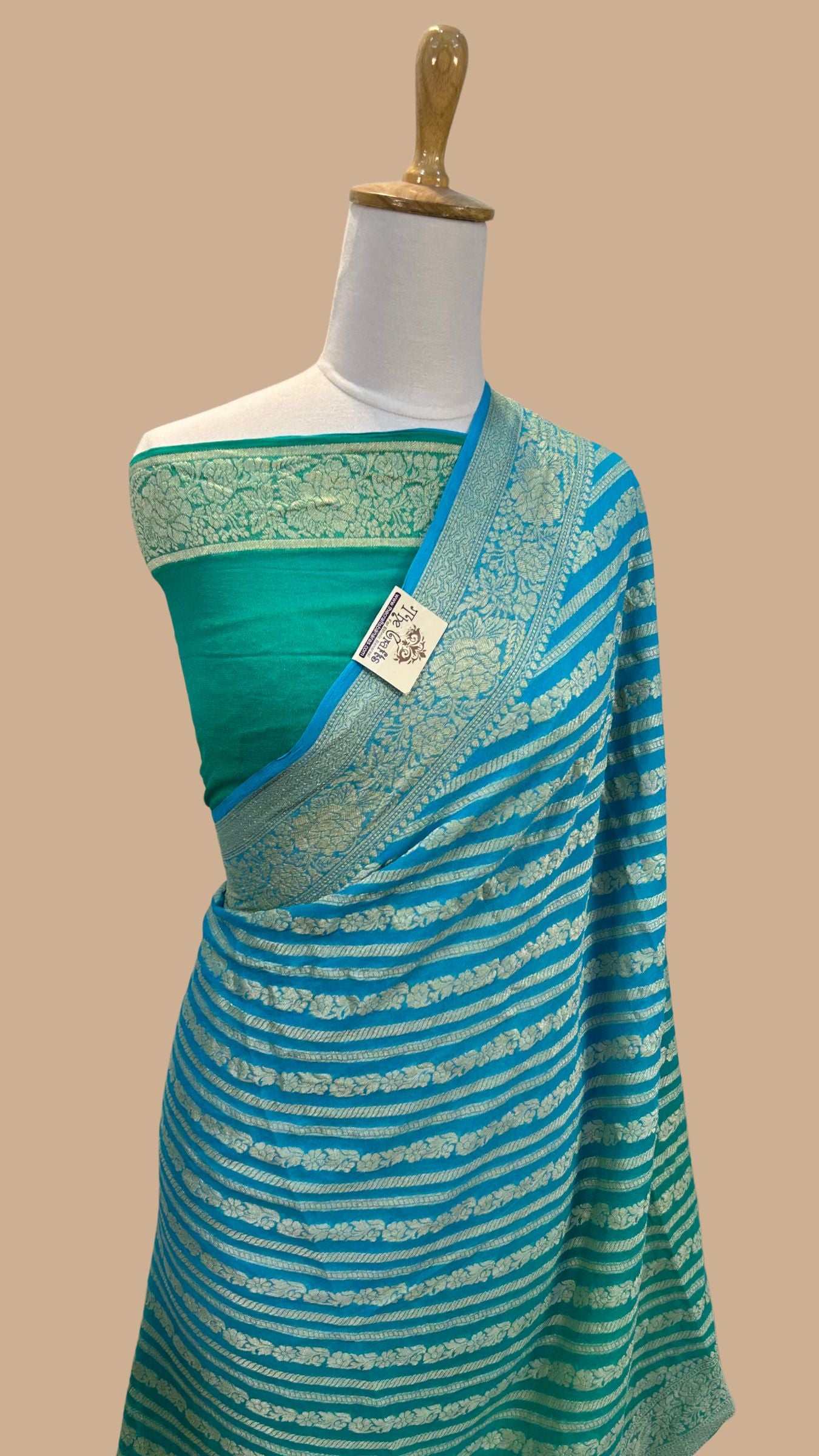 Pure Khaddi Chiffon Banarasi Saree