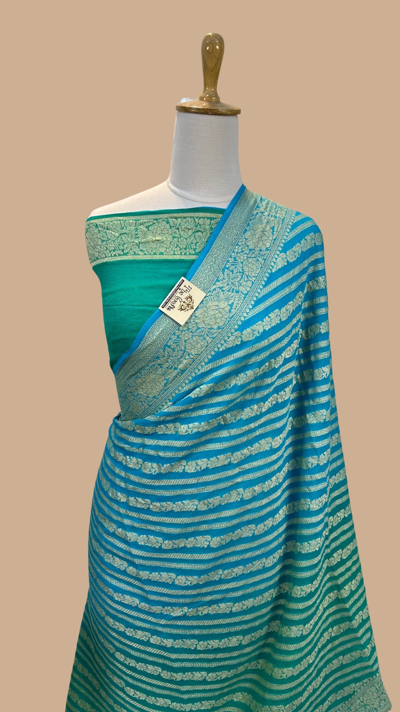 Pure Khaddi Chiffon Banarasi Saree