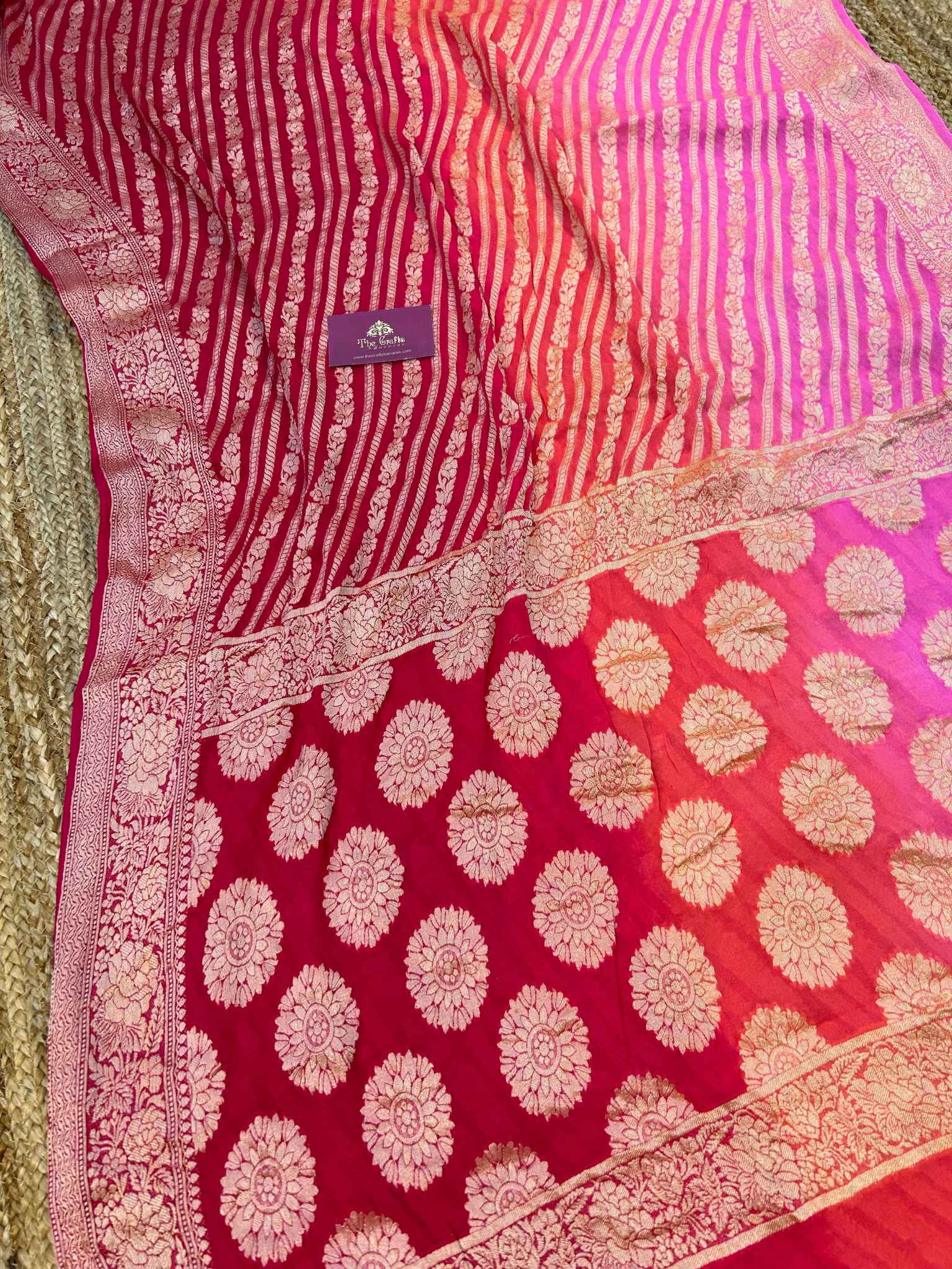 Pure Khaddi Chiffon Banarasi Saree