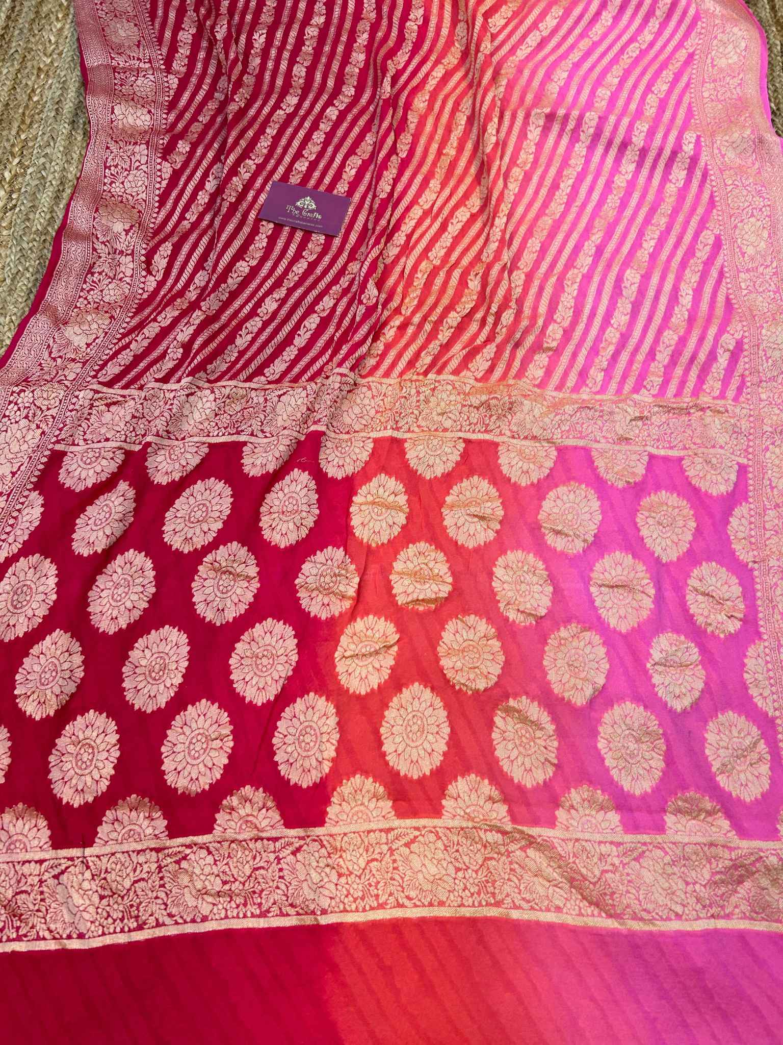 Pure Khaddi Chiffon Banarasi Saree