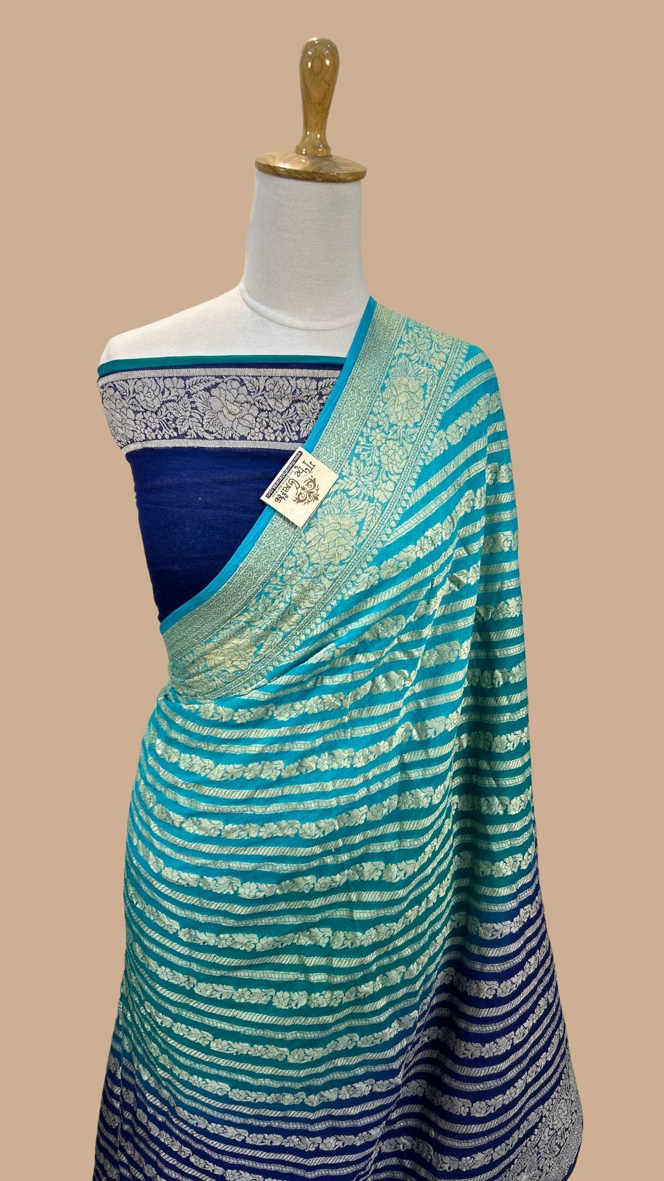 Pure Khaddi Chiffon Banarasi Saree