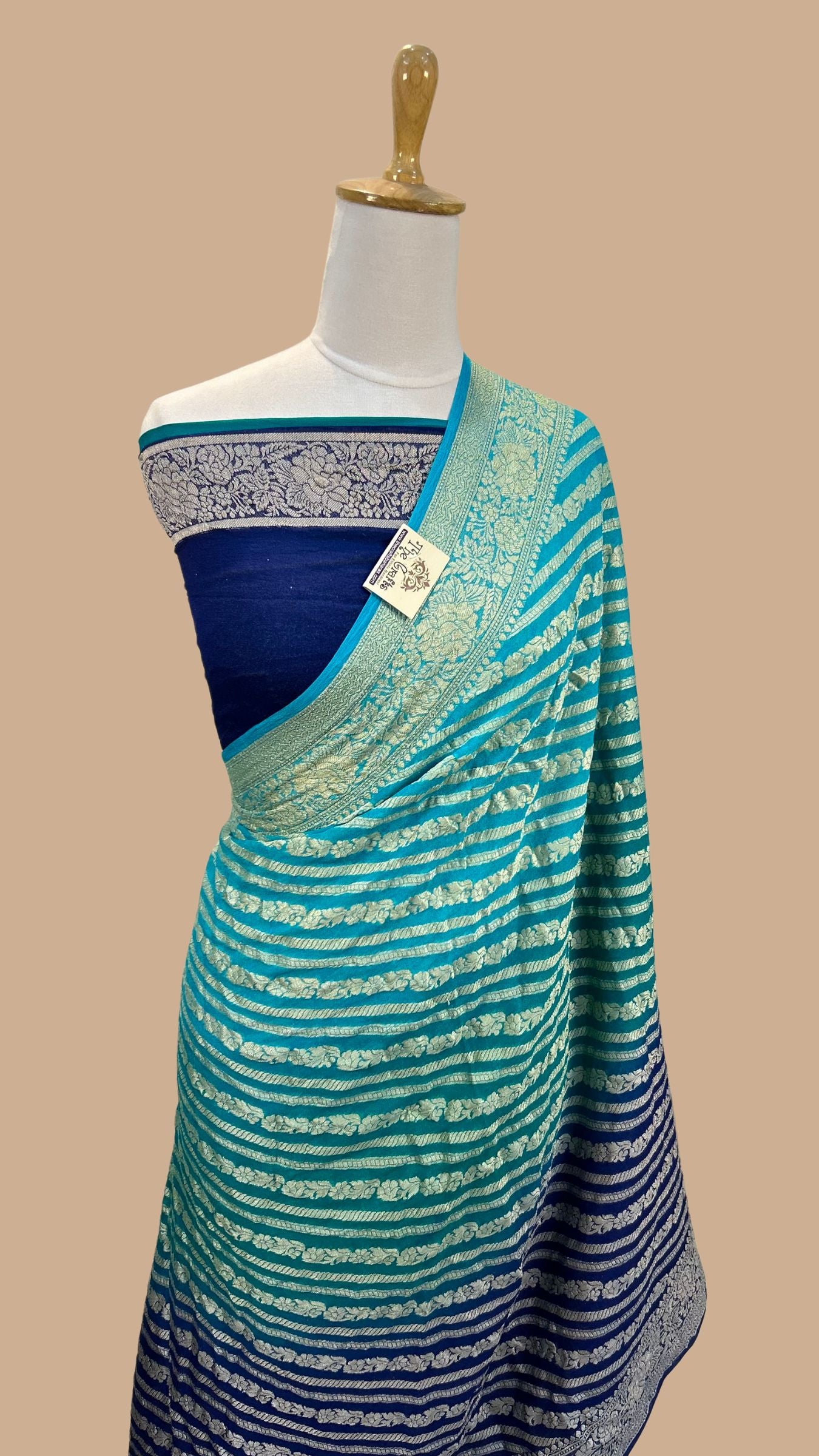 Pure Khaddi Chiffon Banarasi Saree