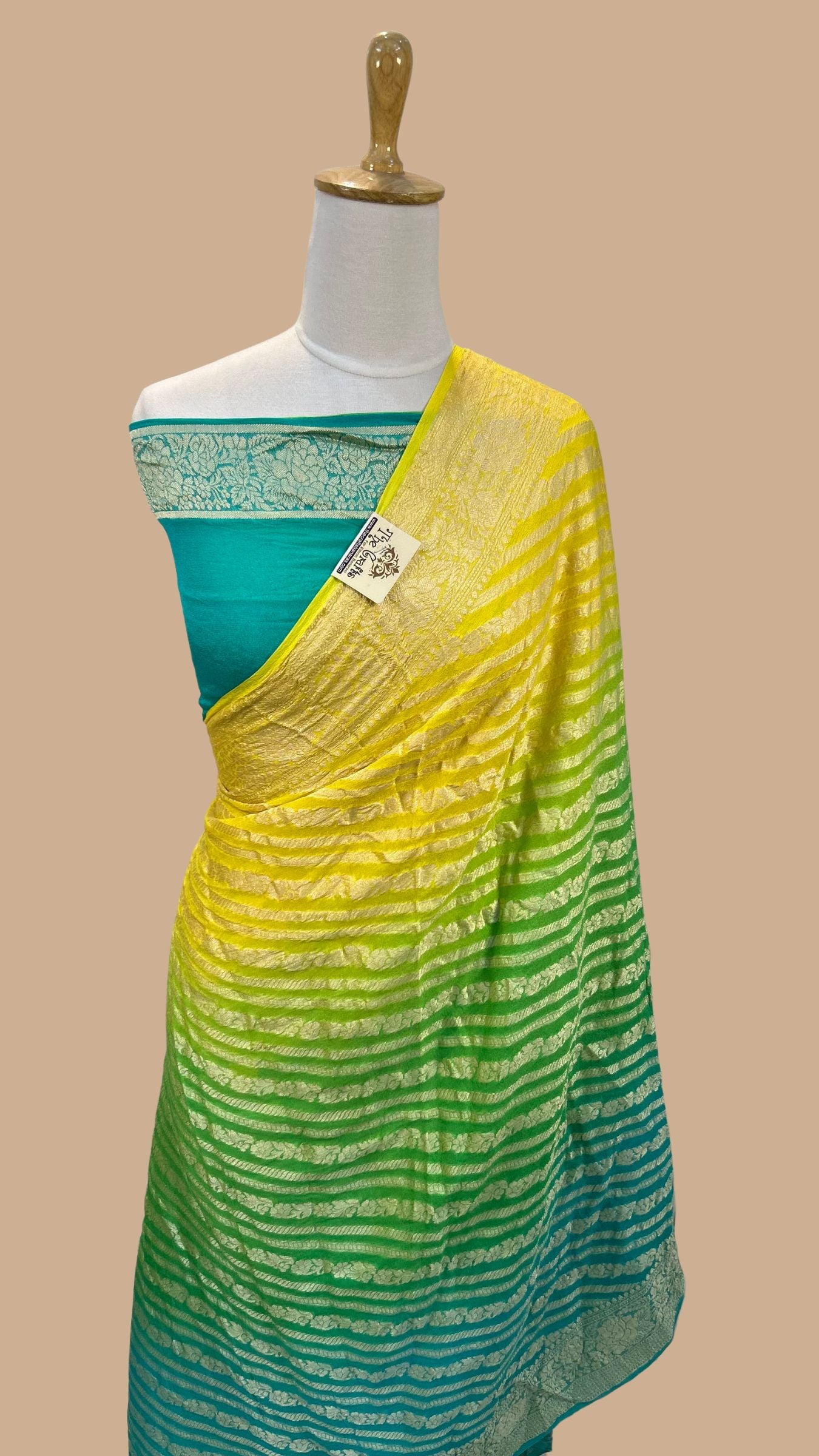 Pure Khaddi Chiffon Banarasi Saree