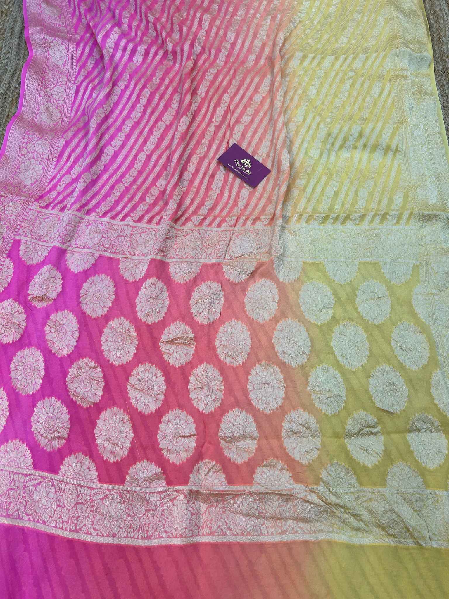 Pure Khaddi Chiffon Banarasi Saree