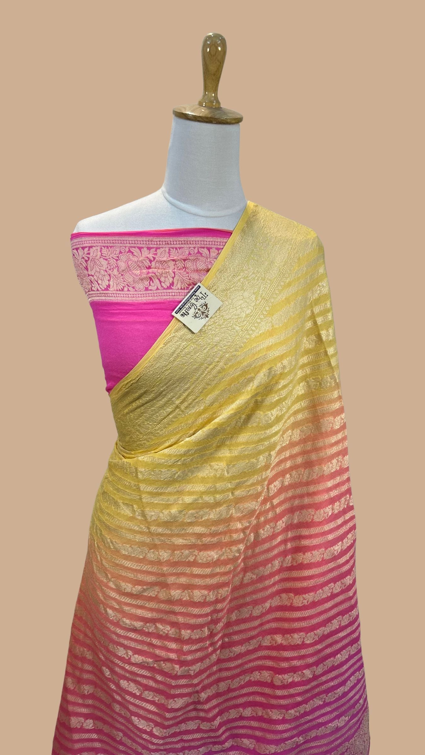 Pure Khaddi Chiffon Banarasi Saree