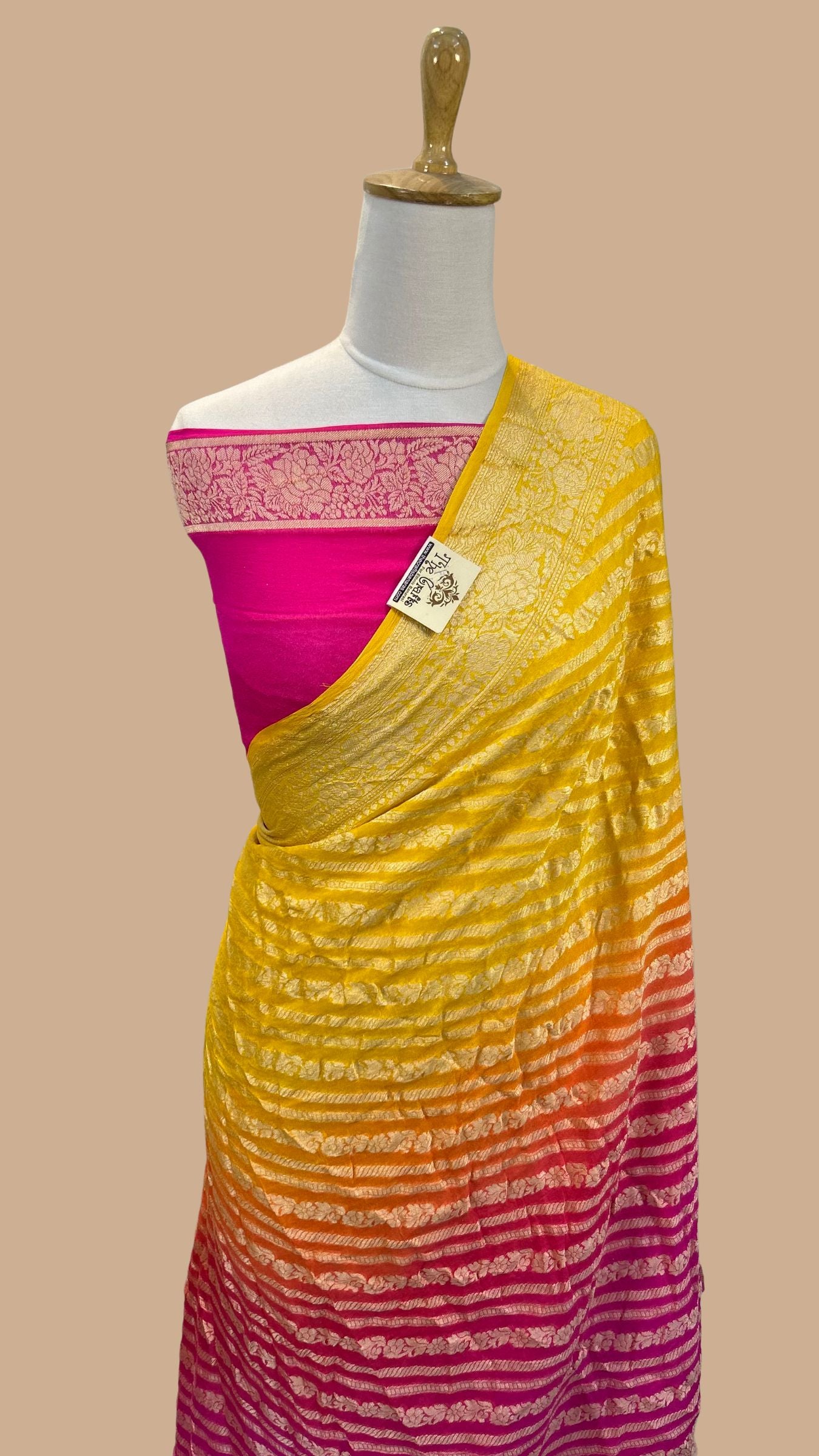 Pure Khaddi Chiffon Banarasi Saree