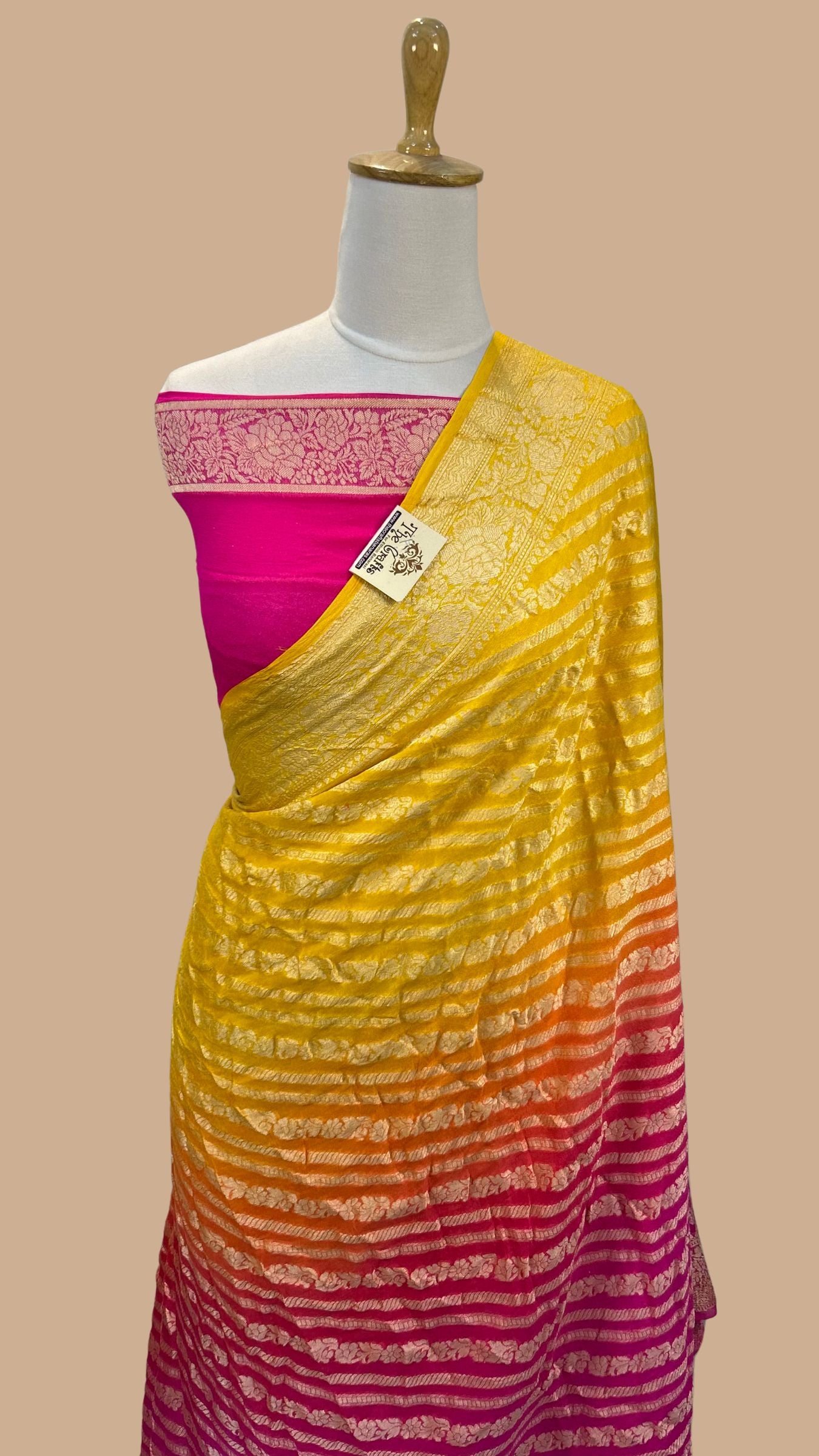 Pure Khaddi Chiffon Banarasi Saree