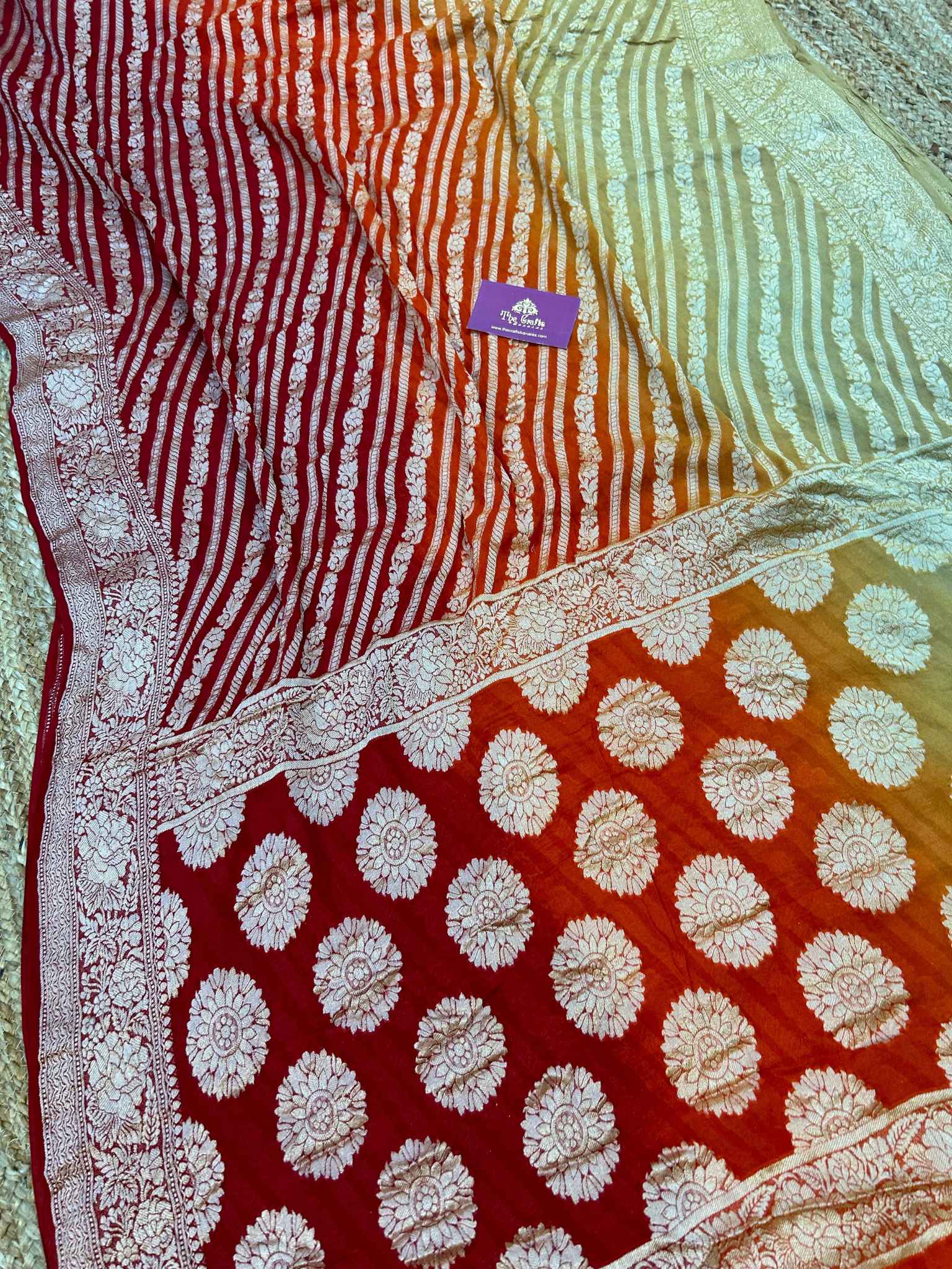 Pure Khaddi Chiffon Banarasi Saree