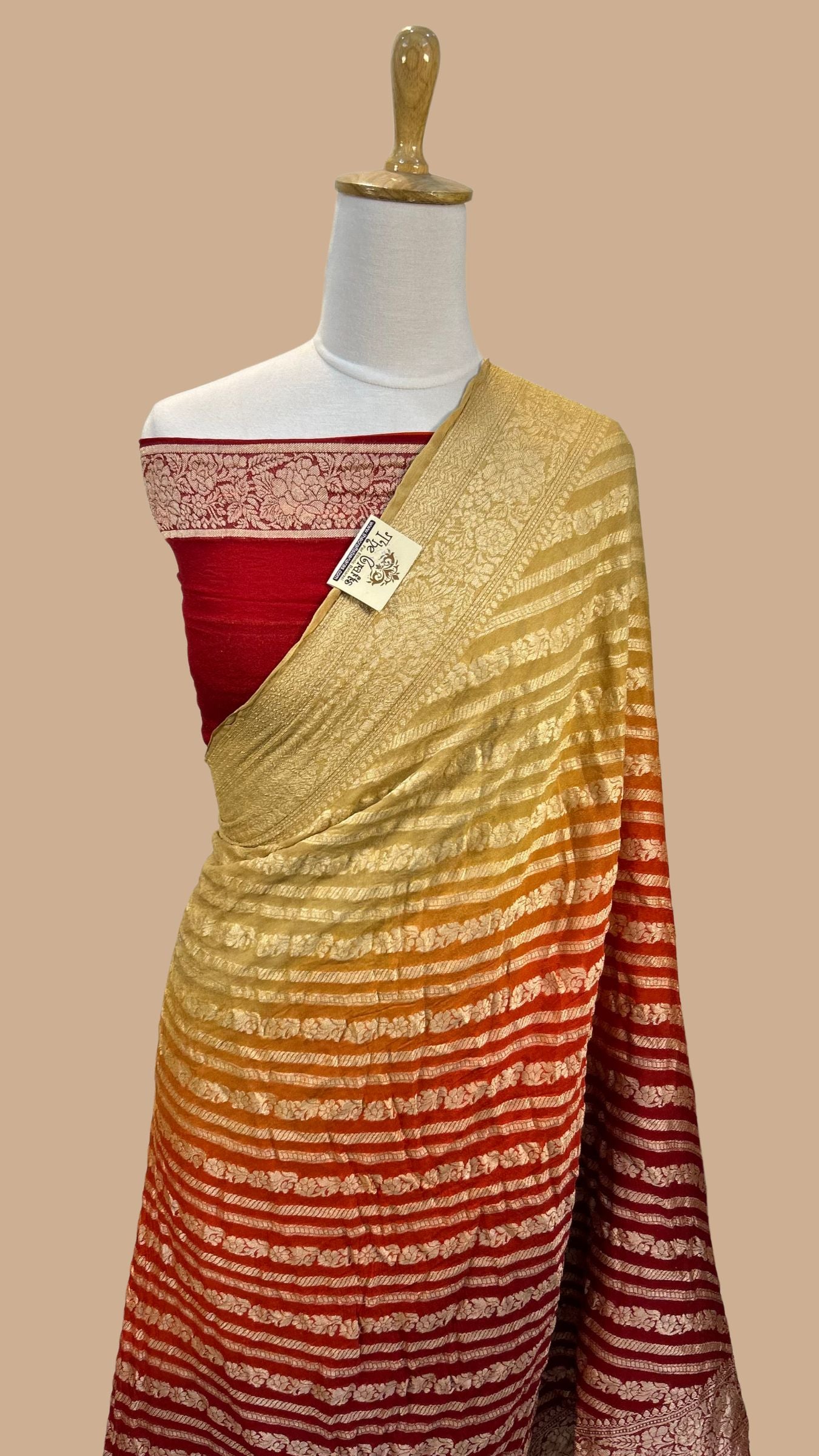 Pure Khaddi Chiffon Banarasi Saree