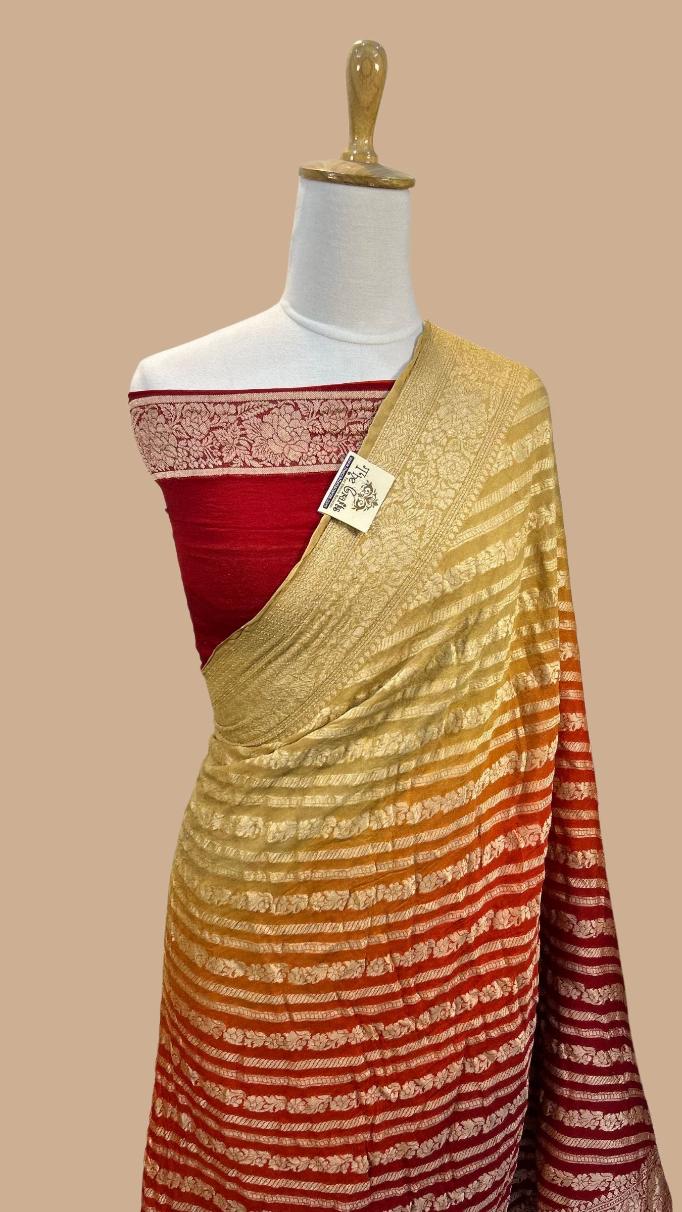 Pure Khaddi Chiffon Banarasi Saree