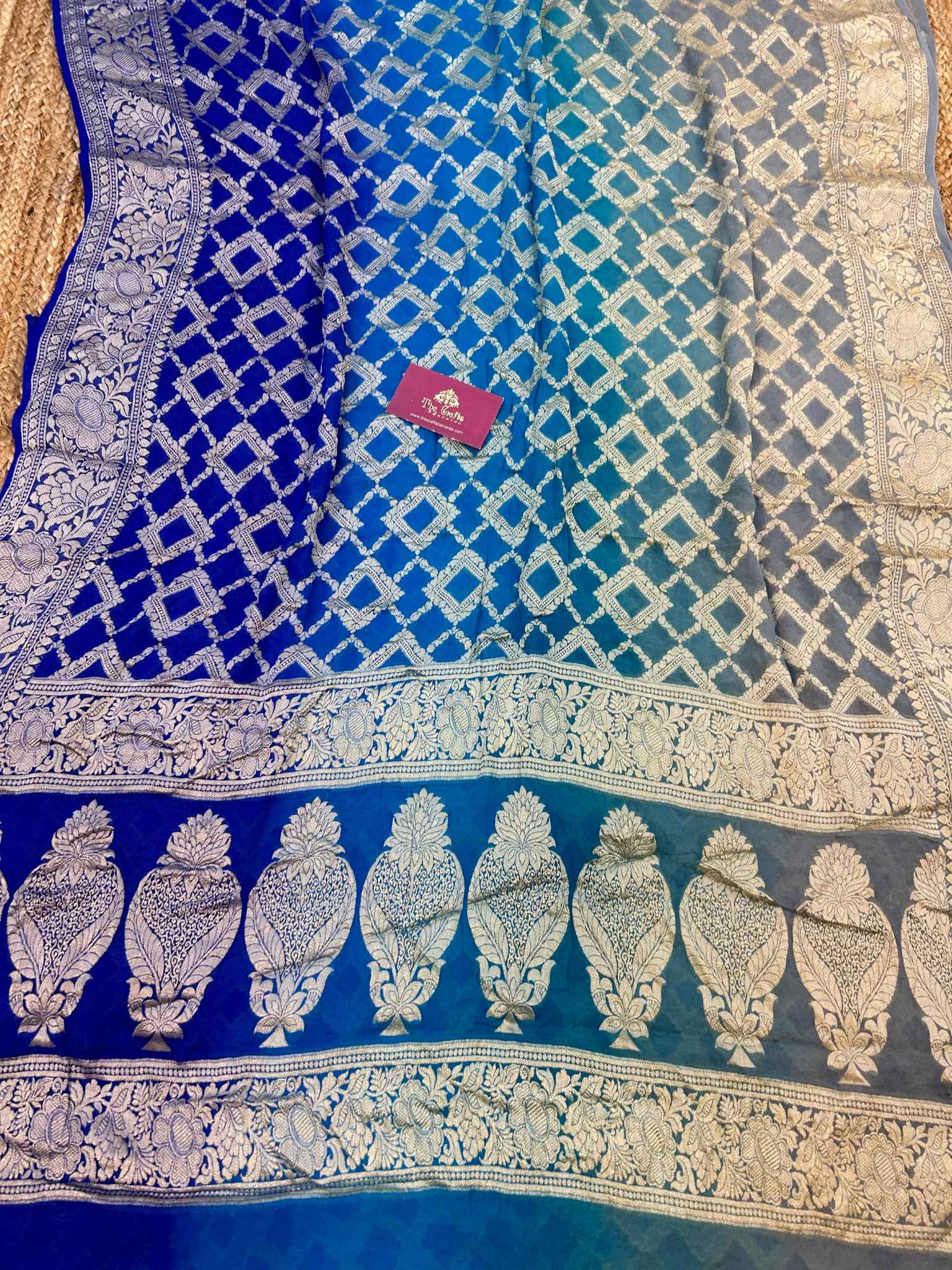 Pure Khaddi Chiffon Banarasi Saree