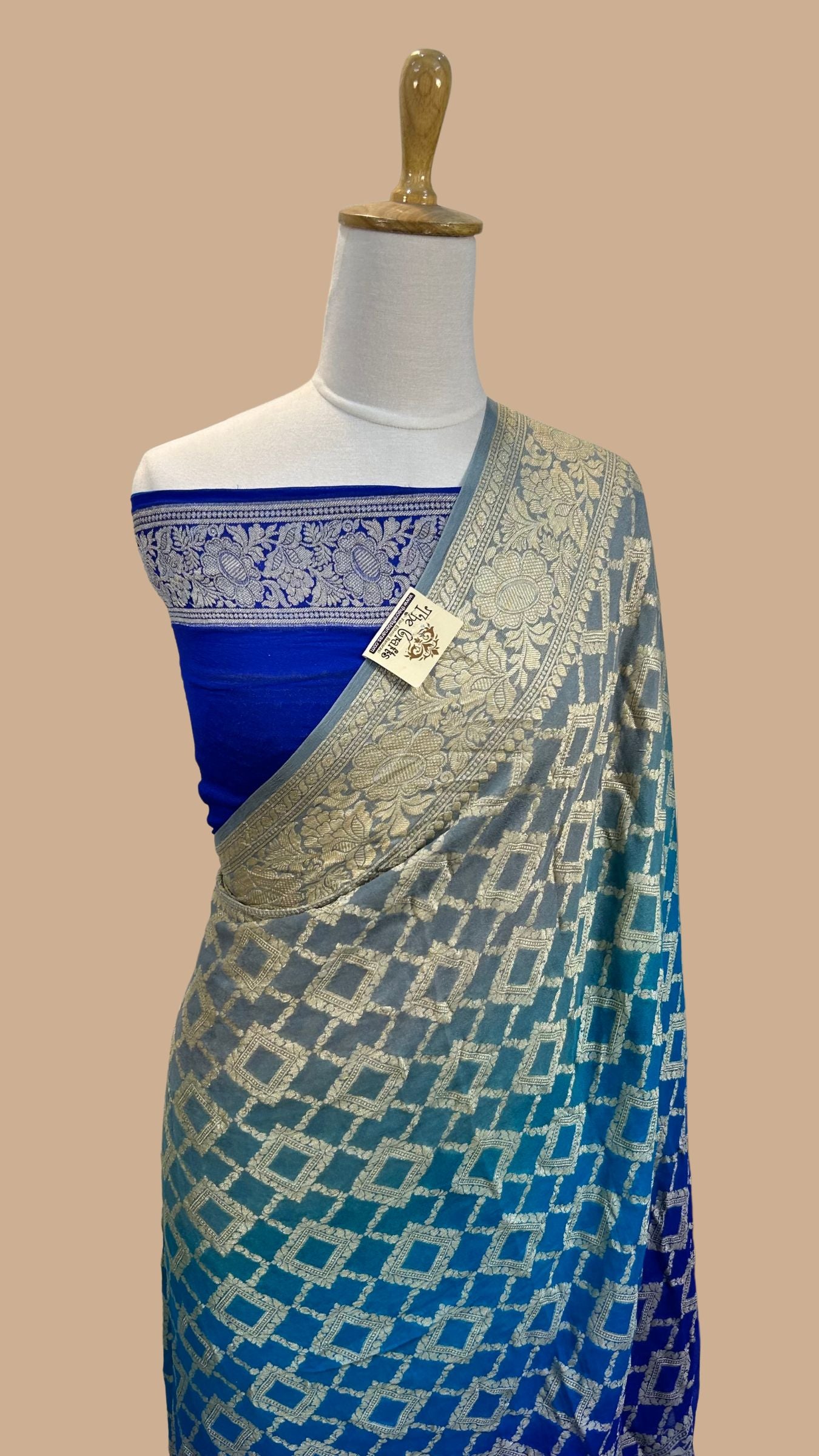 Pure Khaddi Chiffon Banarasi Saree